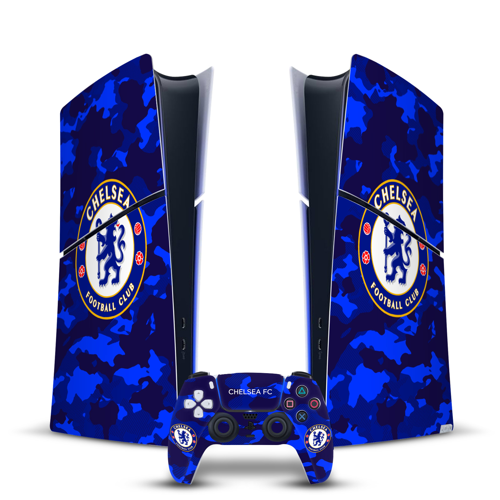 CHELSEA FOOTBALL CLUB MIXED LOGO VINYL SKIN FOR PS5 SLIM/PRO DIGITAL BUNDLE