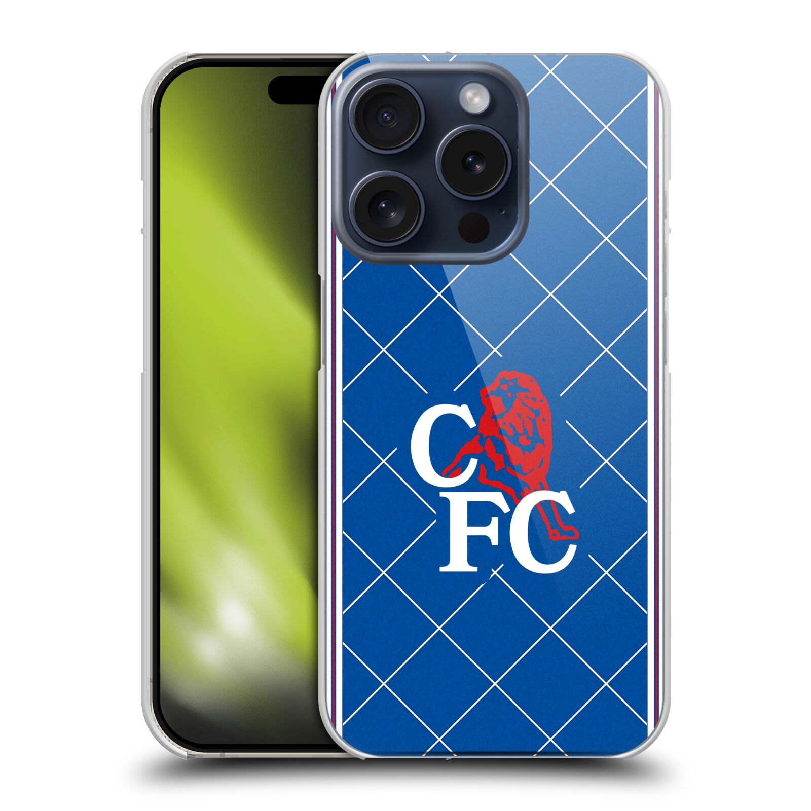 CHELSEA FOOTBALL CLUB RETRO KIT AND STADIUM BACK CASE FOR APPLE iPHONE PHONES - Picture 11 of 15