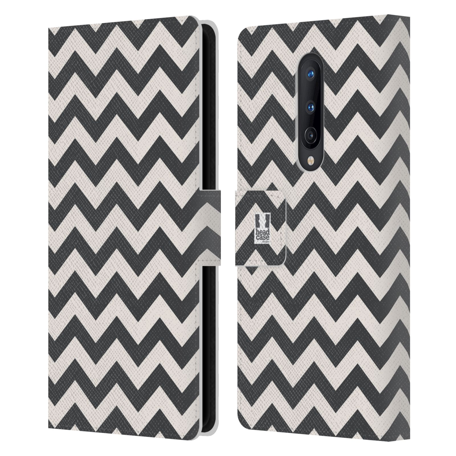 HEAD CASE DESIGNS ZIGZAG LEATHER BOOK WALLET CASE COVER FOR ONEPLUS PHONES - Picture 9 of 14