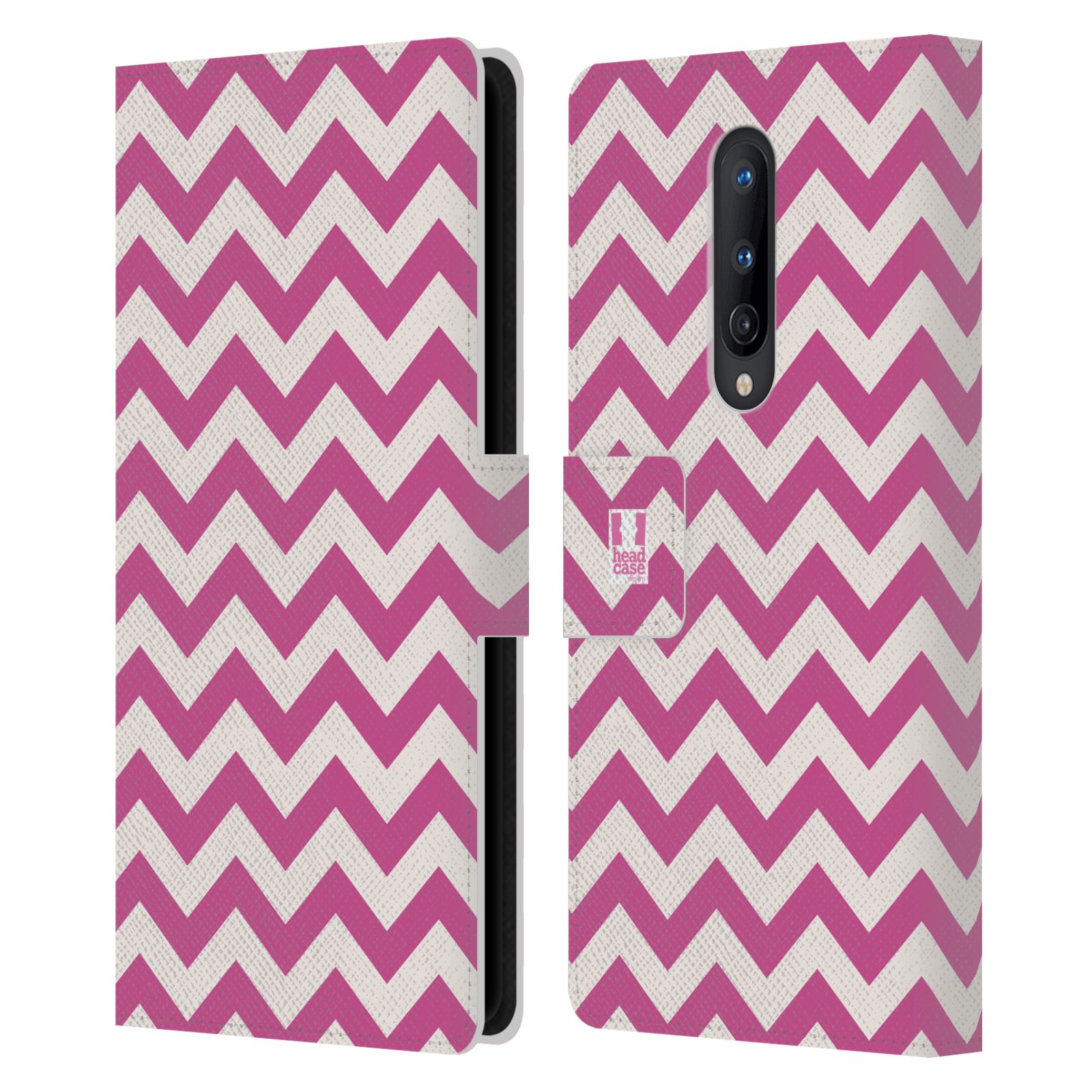 HEAD CASE DESIGNS ZIGZAG LEATHER BOOK WALLET CASE COVER FOR ONEPLUS PHONES - Picture 11 of 14