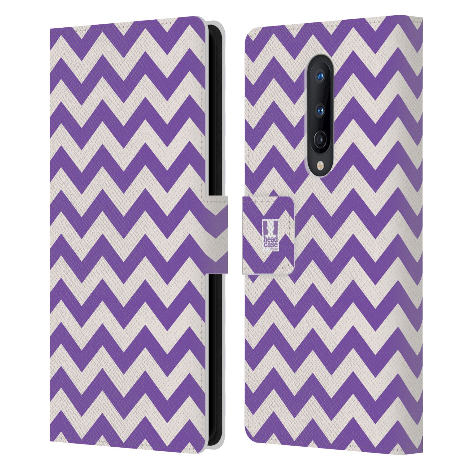 HEAD CASE DESIGNS ZIGZAG LEATHER BOOK WALLET CASE COVER FOR ONEPLUS PHONES - Picture 12 of 14