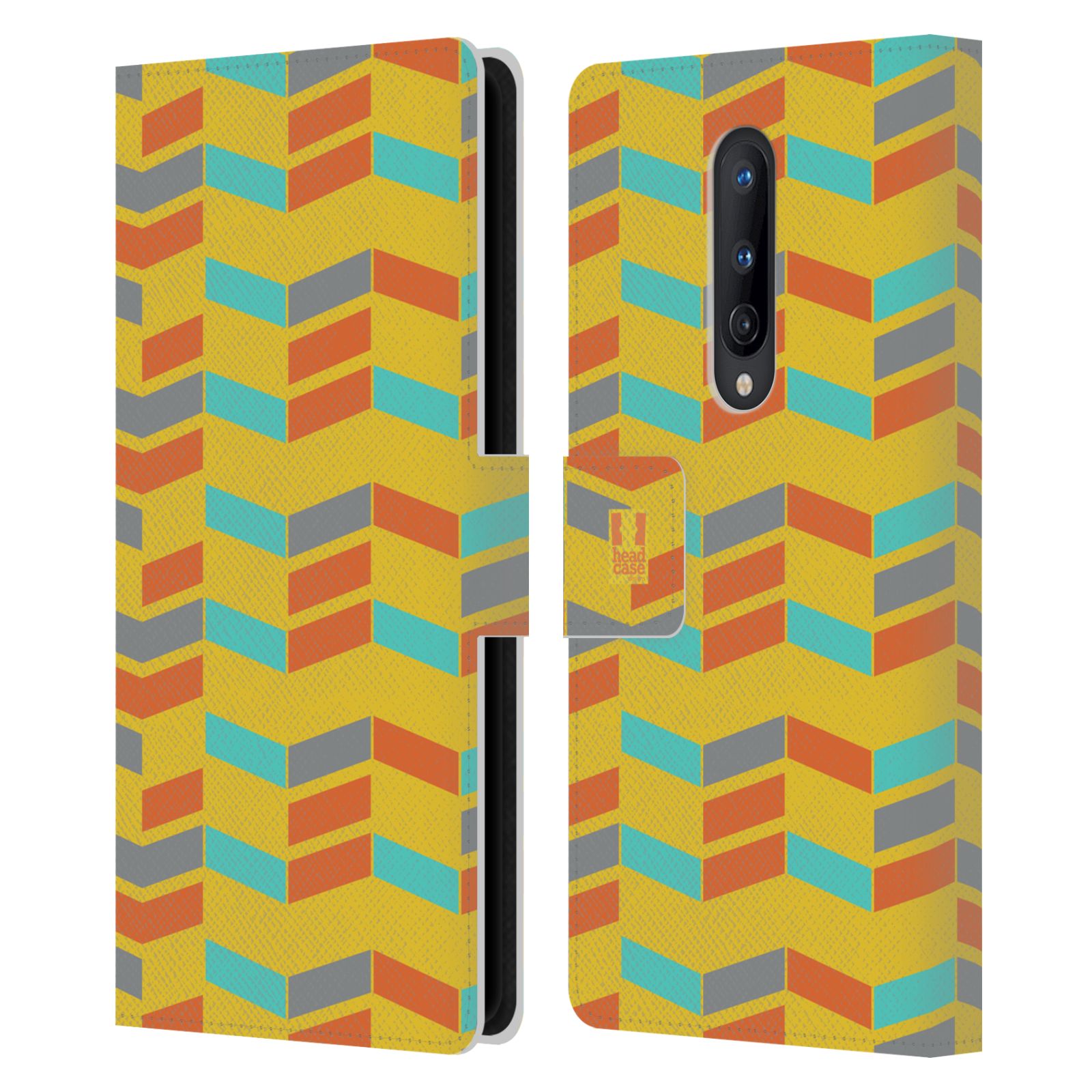 HEAD CASE DESIGNS ZIGZAG LEATHER BOOK WALLET CASE COVER FOR ONEPLUS PHONES - Picture 13 of 14