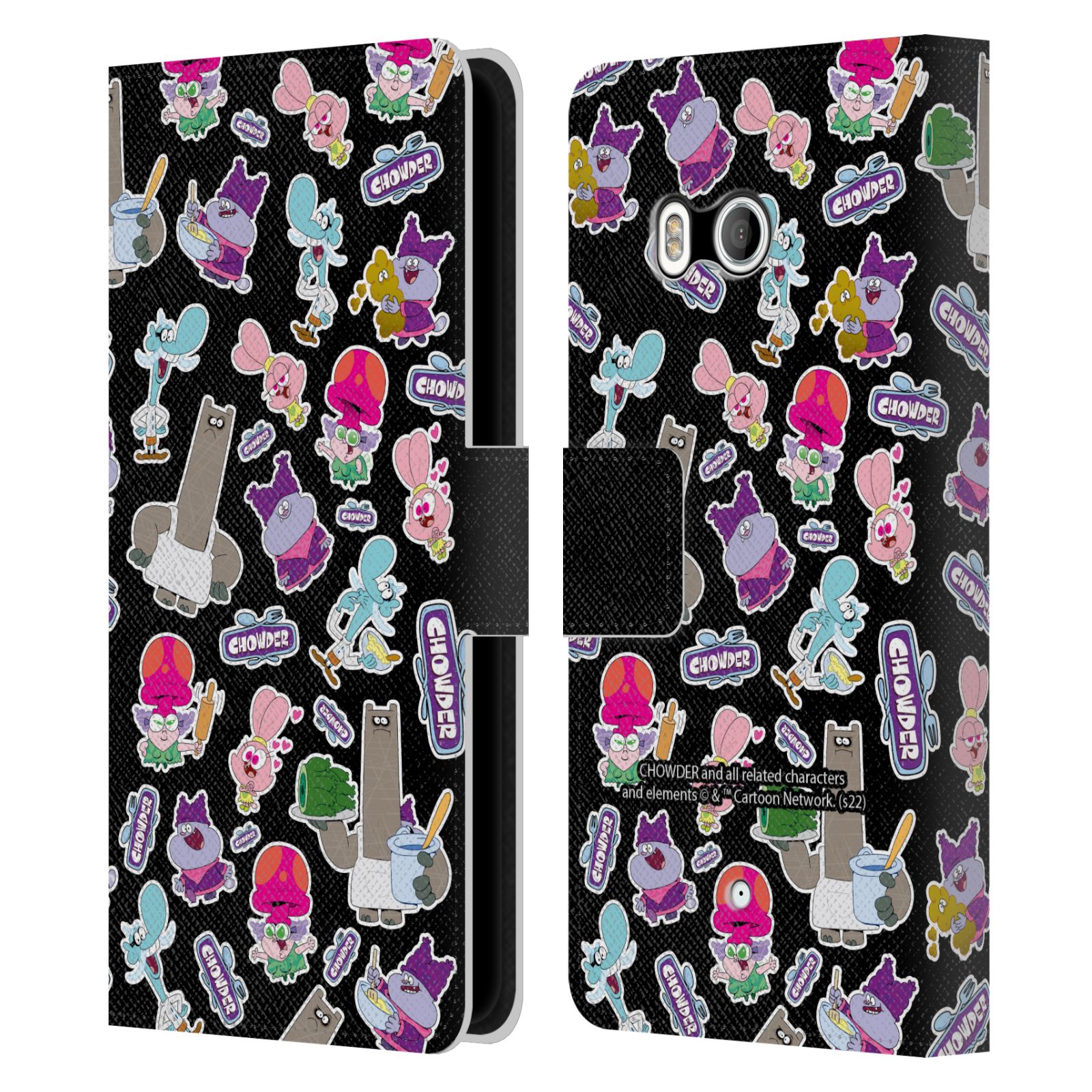 OFFICIAL CHOWDER: ANIMATED SERIES GRAPHICS LEATHER BOOK CASE FOR HTC PHONES 1 - Picture 7 of 7