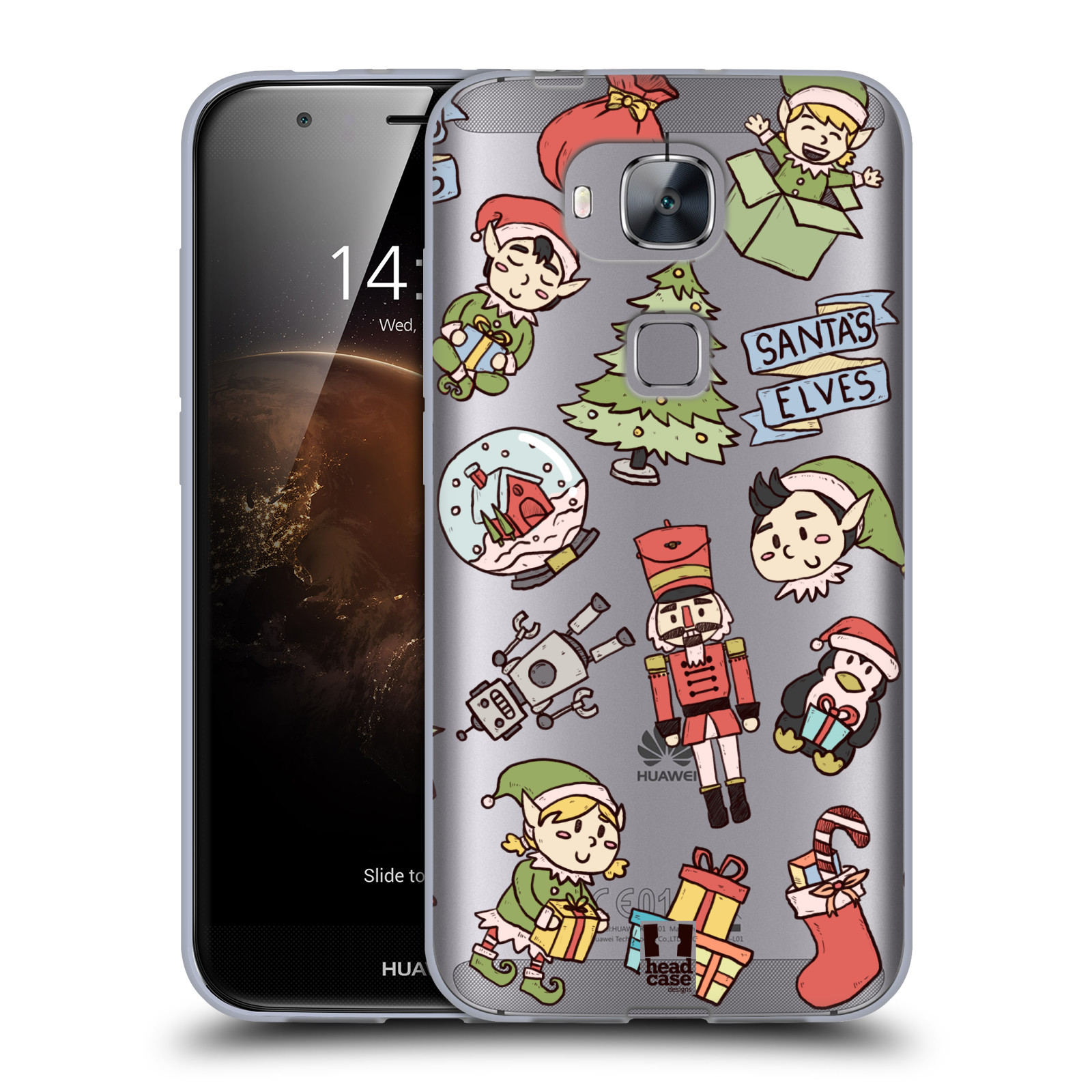 HEAD CASE DESIGNS CHRISTMAS DOODLES SOFT GEL CASE FOR HUAWEI PHONES 2 - Picture 8 of 11