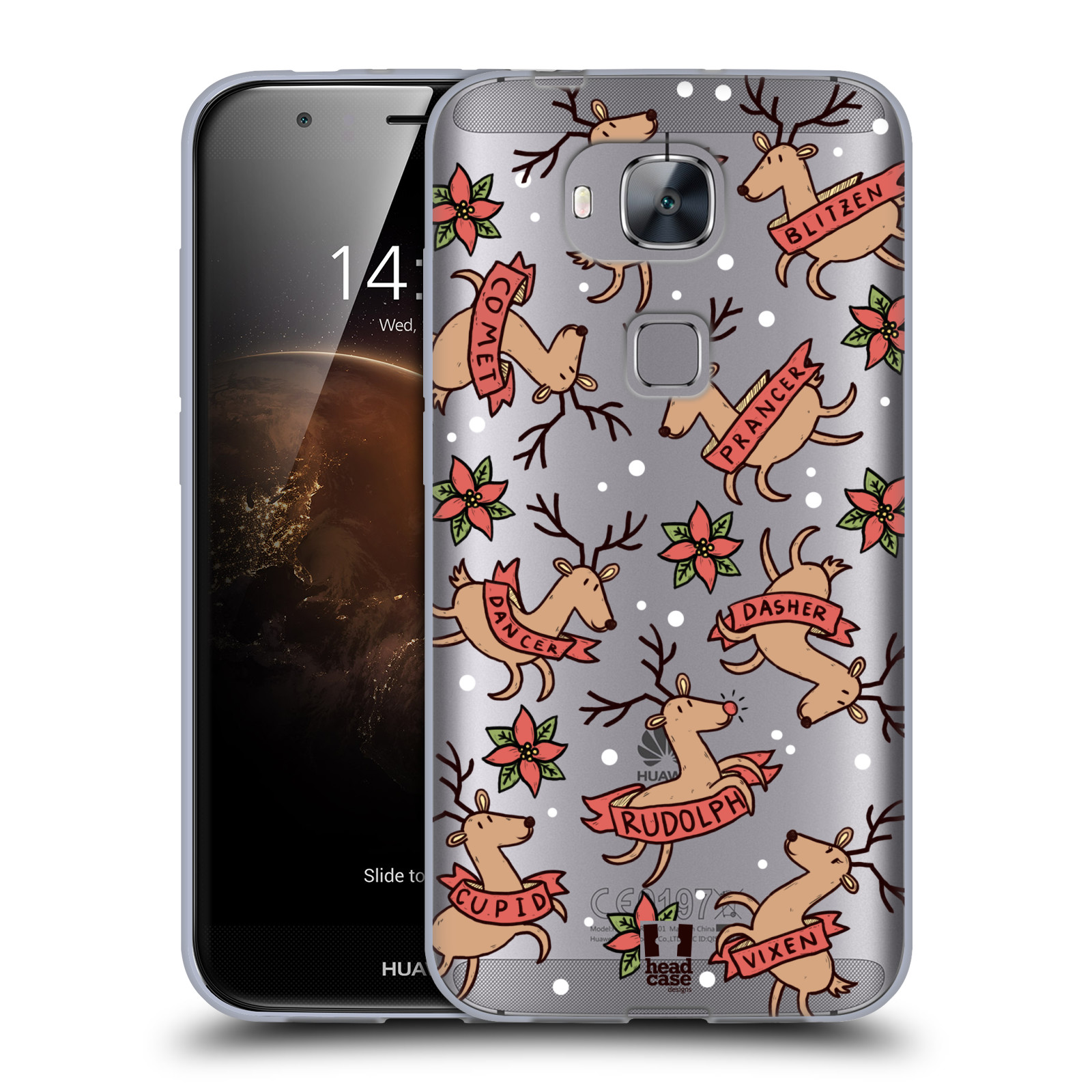 HEAD CASE DESIGNS CHRISTMAS DOODLES SOFT GEL CASE FOR HUAWEI PHONES 2 - Picture 9 of 11