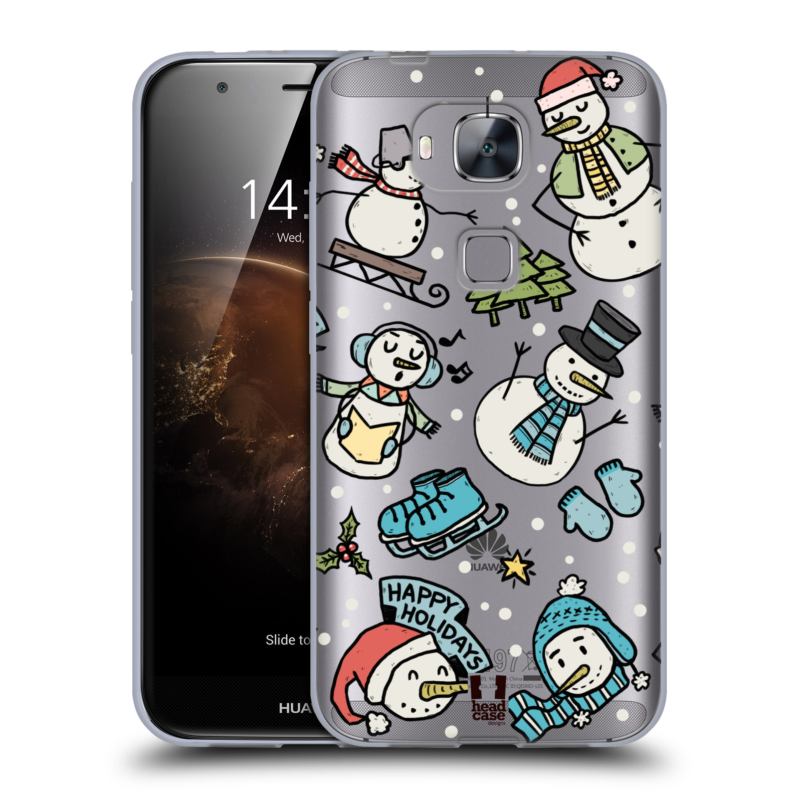 HEAD CASE DESIGNS CHRISTMAS DOODLES SOFT GEL CASE FOR HUAWEI PHONES 2 - Picture 11 of 11