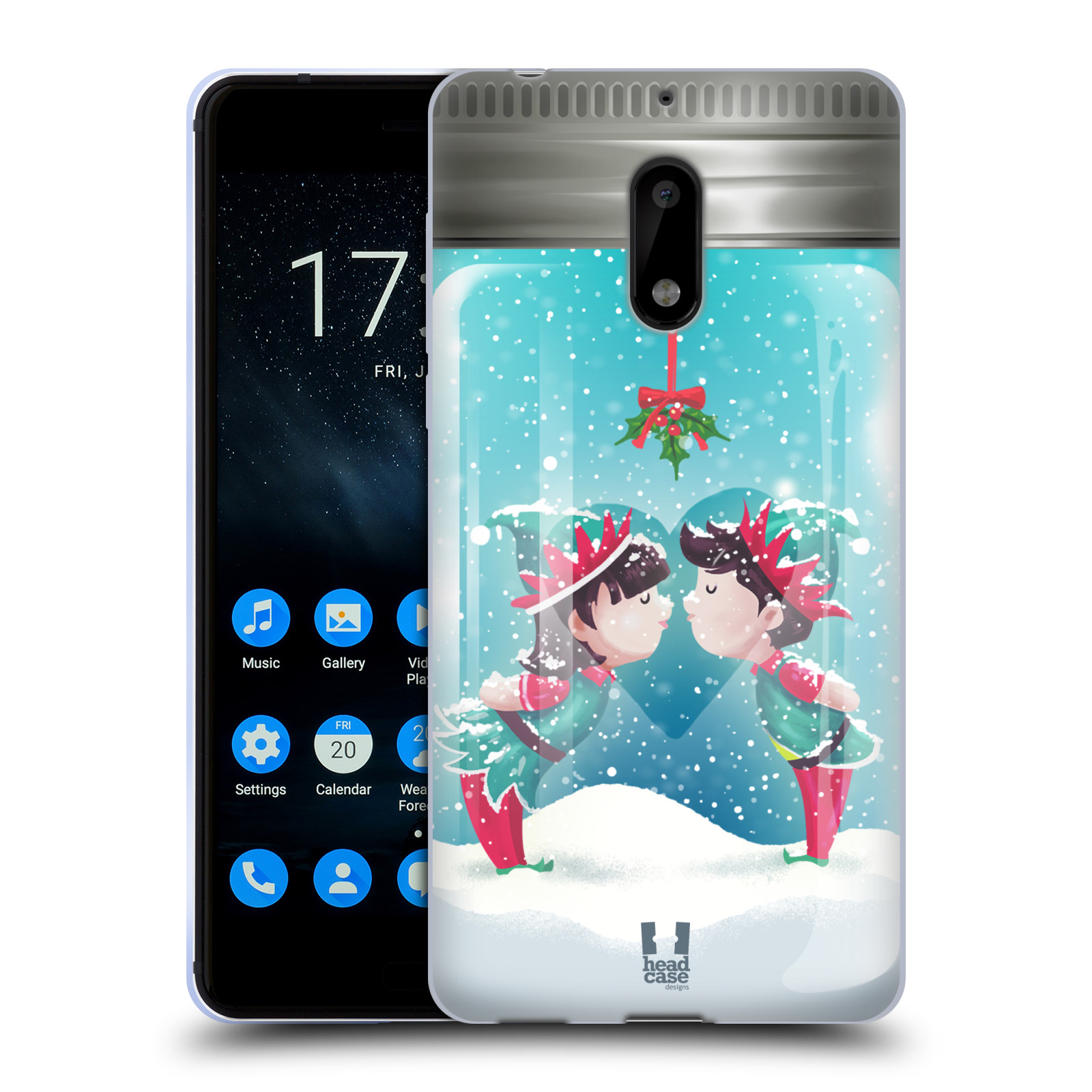 FUNDA DE GEL HEAD CASE DESIGNS CON FRASCOS DE NAVIDAD PARA TELÉFONOS NOKIA 1 - Imagen 9 de 12