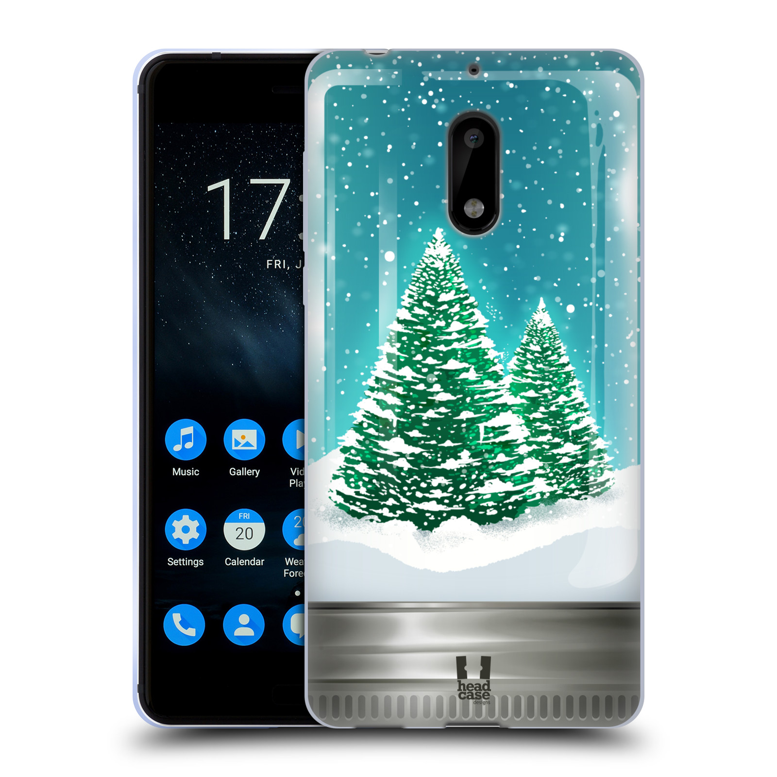 FUNDA DE GEL HEAD CASE DESIGNS CON FRASCOS DE NAVIDAD PARA TELÉFONOS NOKIA 1 - Imagen 12 de 12