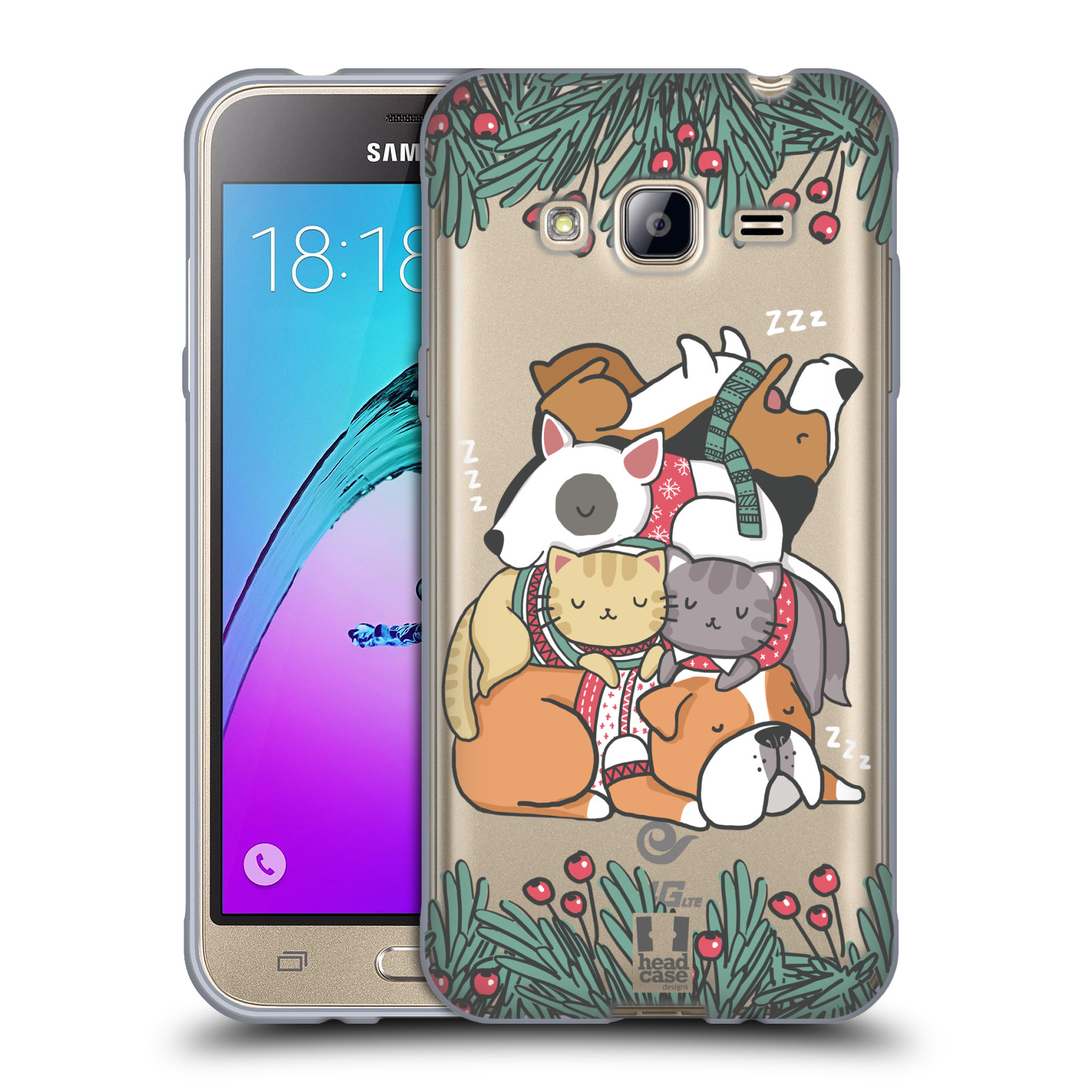 HEAD CASE DESIGNS CHRISTMAS PETS SOFT GEL CASE FOR SAMSUNG PHONES 3 - Picture 9 of 10