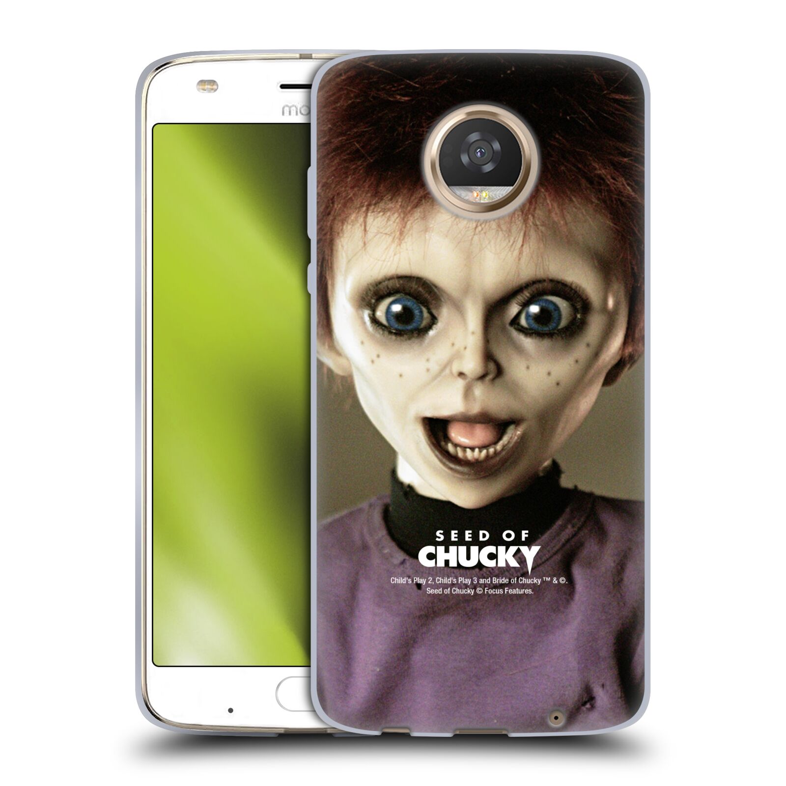 OFFICIAL SEED OF CHUCKY KEY ART GEL CASE FOR MOTOROLA PHONES