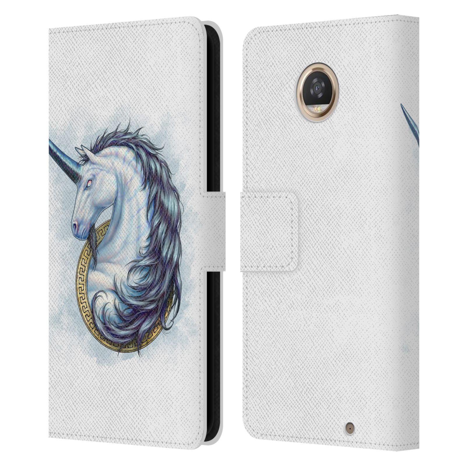 OFFICIAL CHRISTOS KARAPANOS MYTHICAL LEATHER BOOK CASE FOR MOTOROLA PHONES - Picture 9 of 12