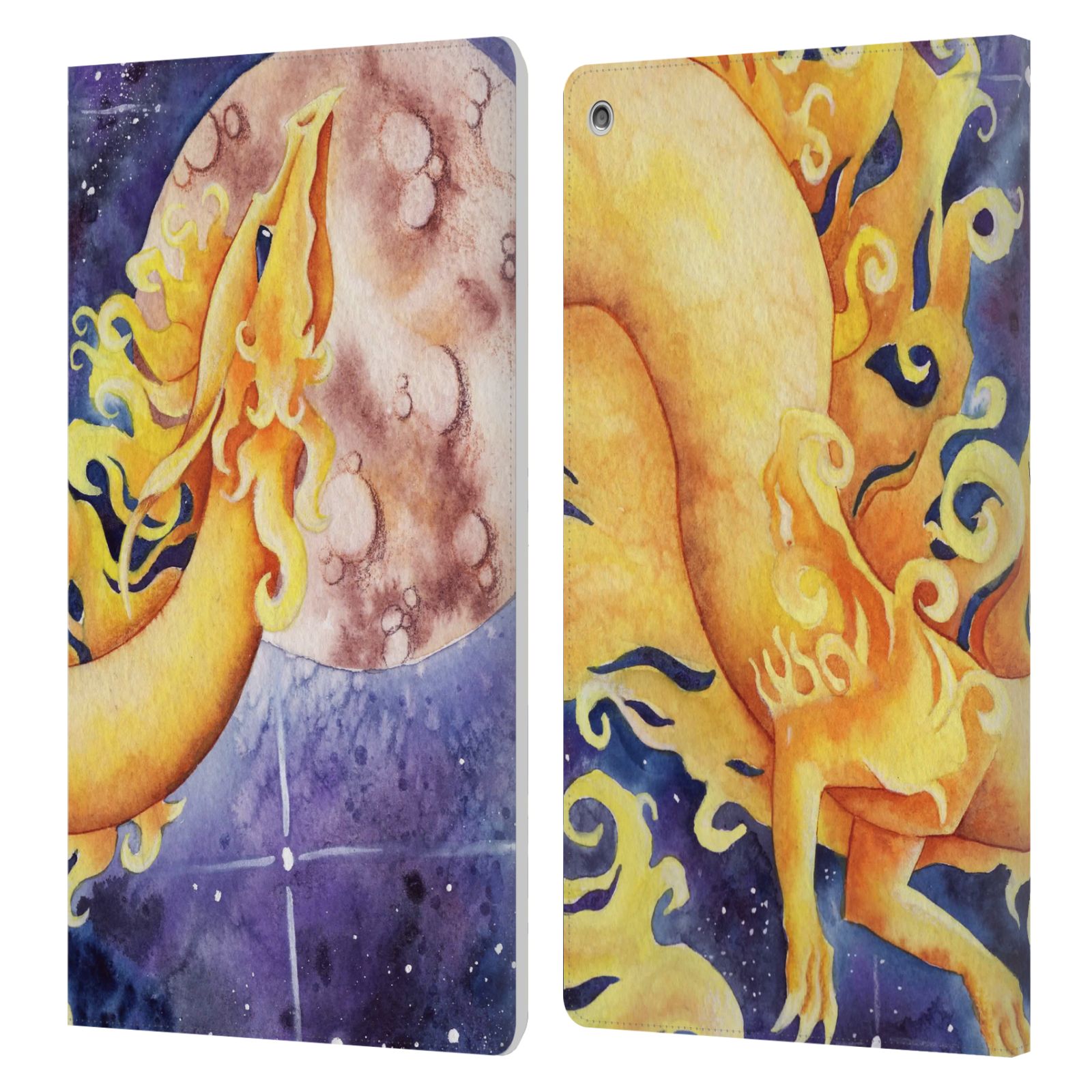 OFFICIAL CARLA MORROW DRAGONS LEATHER BOOK WALLET CASE COVER FOR AMAZON FIRE - Picture 10 of 17