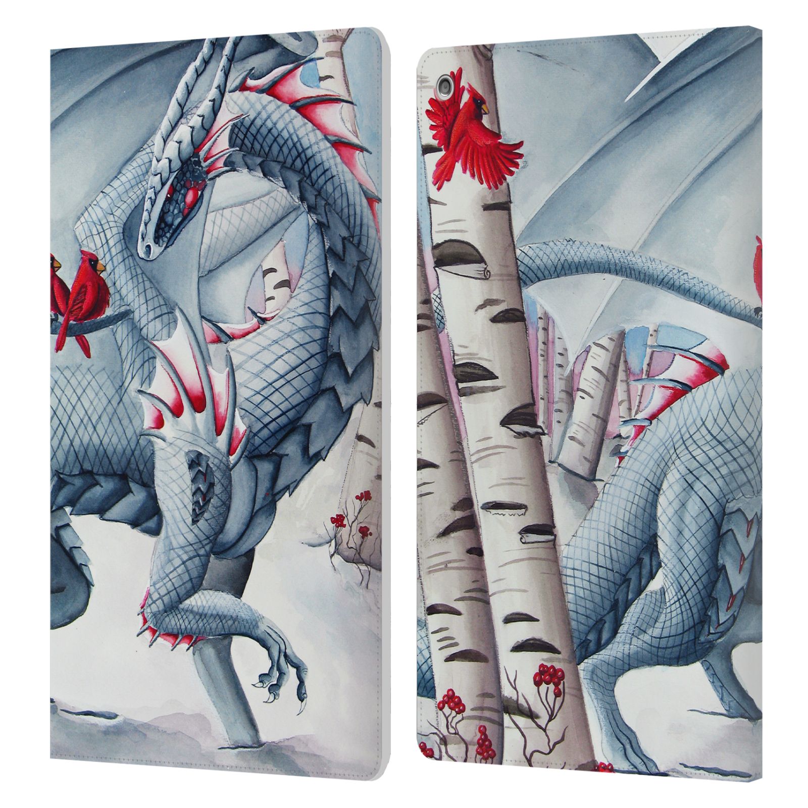 OFFICIAL CARLA MORROW DRAGONS LEATHER BOOK WALLET CASE COVER FOR AMAZON FIRE - Picture 12 of 17