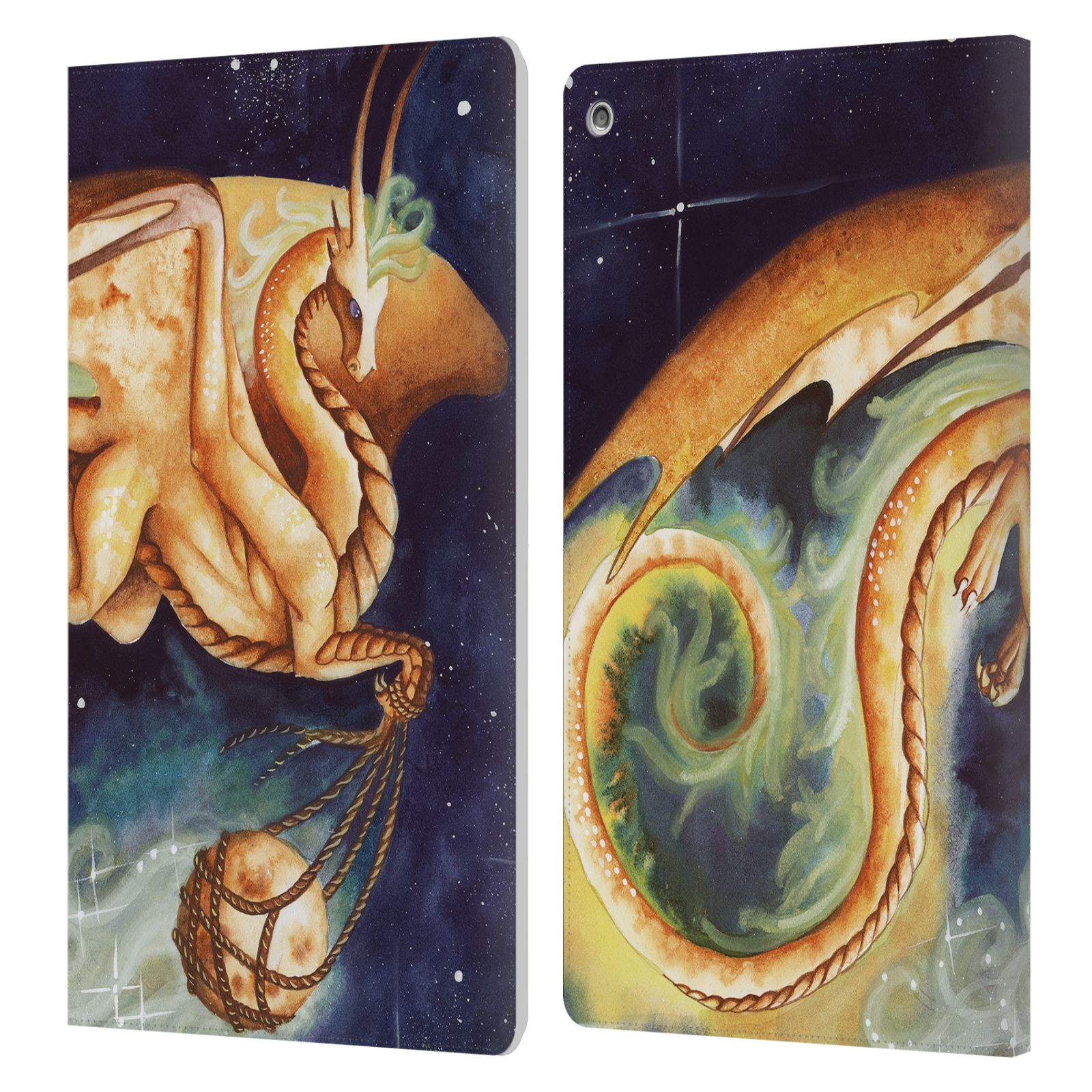 OFFICIAL CARLA MORROW DRAGONS LEATHER BOOK WALLET CASE COVER FOR AMAZON FIRE - Picture 17 of 17