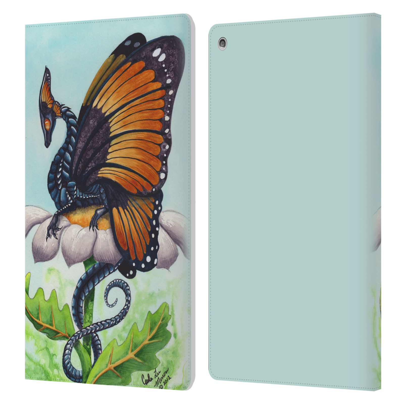 OFFICIAL CARLA MORROW DRAGONS LEATHER BOOK WALLET CASE COVER FOR AMAZON FIRE - Picture 16 of 17