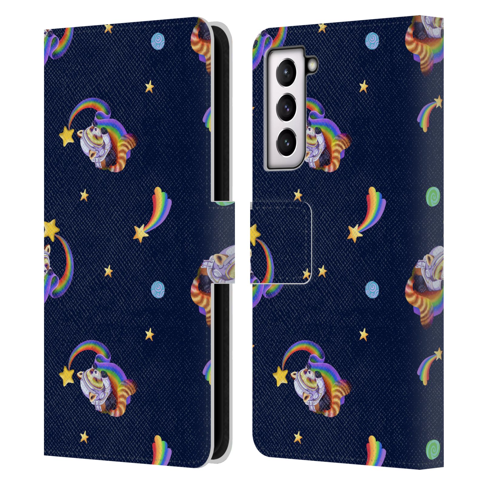 OFFICIAL CARLA MORROW PATTERNS LEATHER BOOK WALLET CASE FOR SAMSUNG PHONES 4 - Picture 9 of 13