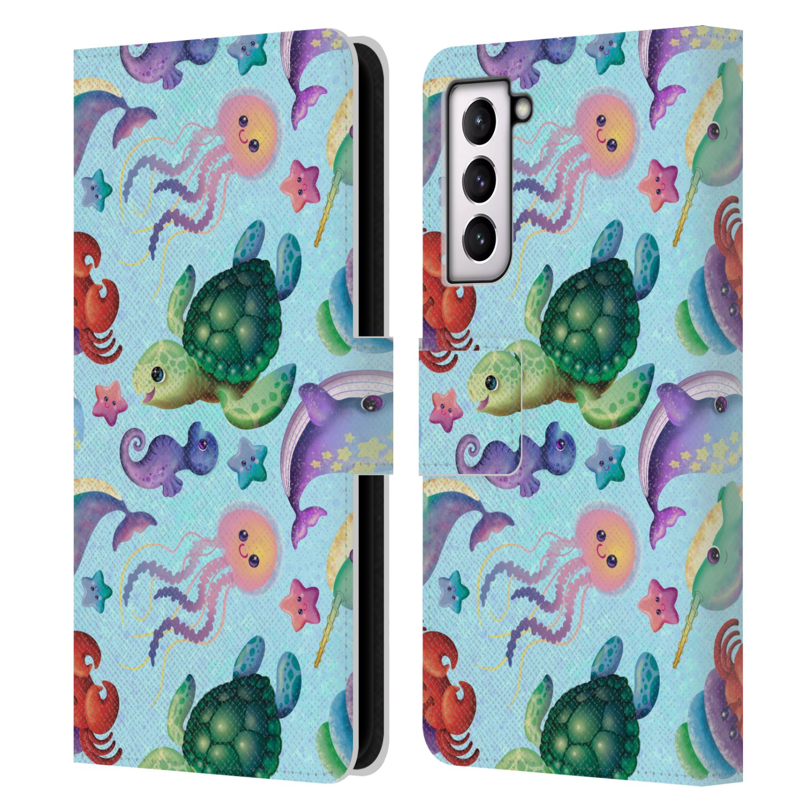 OFFICIAL CARLA MORROW PATTERNS LEATHER BOOK WALLET CASE FOR SAMSUNG PHONES 4 - Picture 11 of 13