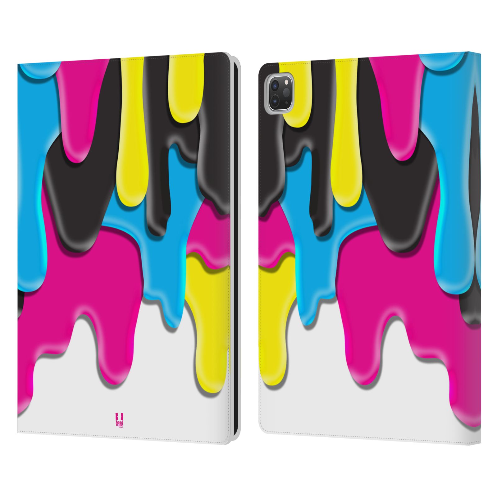 HEAD CASE DESIGNS CMYK MELTDOWN LEATHER BOOK WALLET CASE COVER FOR APPLE iPAD - Picture 8 of 11