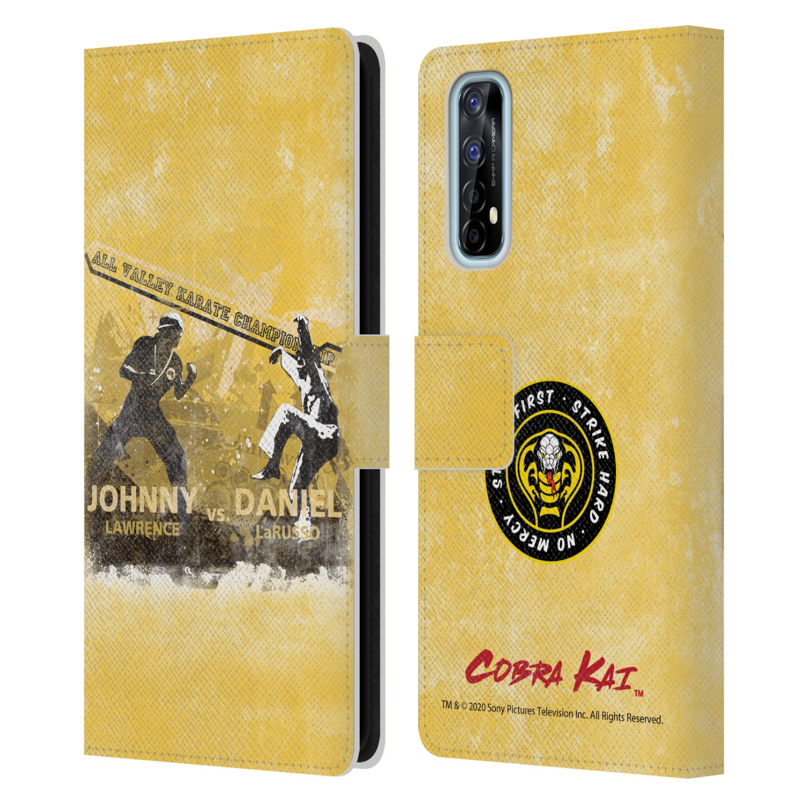 FUNDA BILLETERA OFICIAL COBRA KAI GRAPHICS 2 LIBROS DE CUERO PARA TELÉFONOS REALME - Imagen 7 de 17