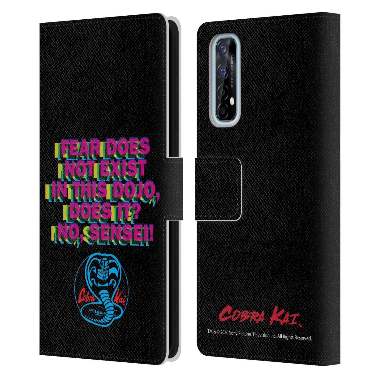 FUNDA BILLETERA OFICIAL COBRA KAI GRAPHICS 2 LIBROS DE CUERO PARA TELÉFONOS REALME - Imagen 8 de 17