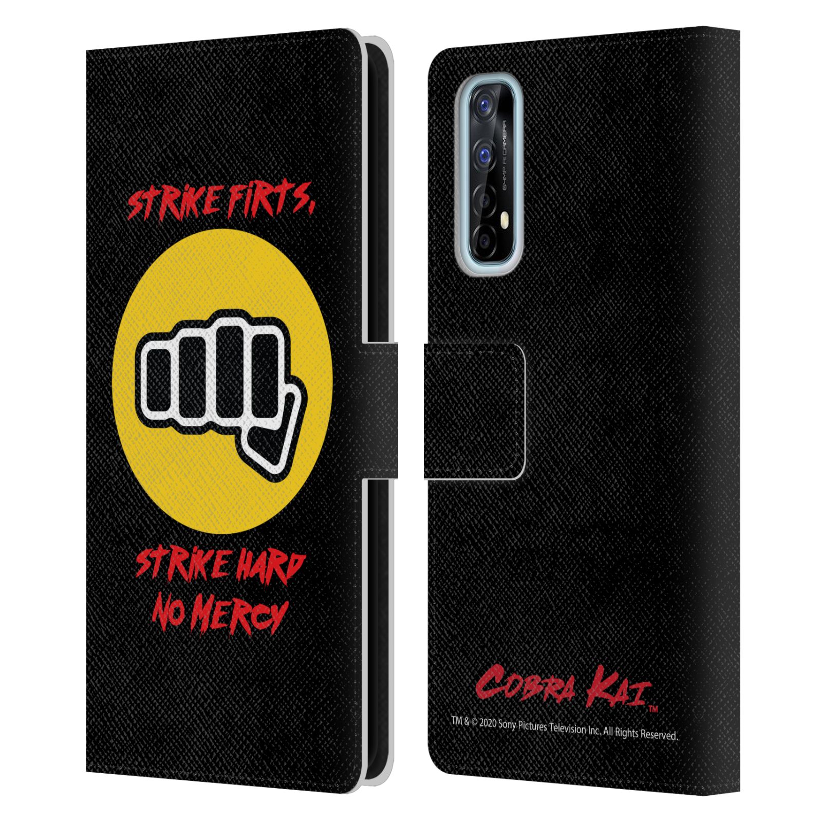 FUNDA BILLETERA OFICIAL COBRA KAI GRAPHICS 2 LIBROS DE CUERO PARA TELÉFONOS REALME - Imagen 14 de 17