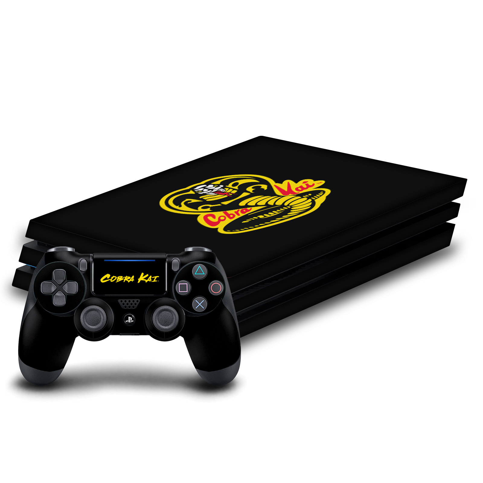 OFFICIAL COBRA KAI ICONIC VINYL STICKER SKIN DECAL COVER FOR SONY PS4 PRO BUNDLE