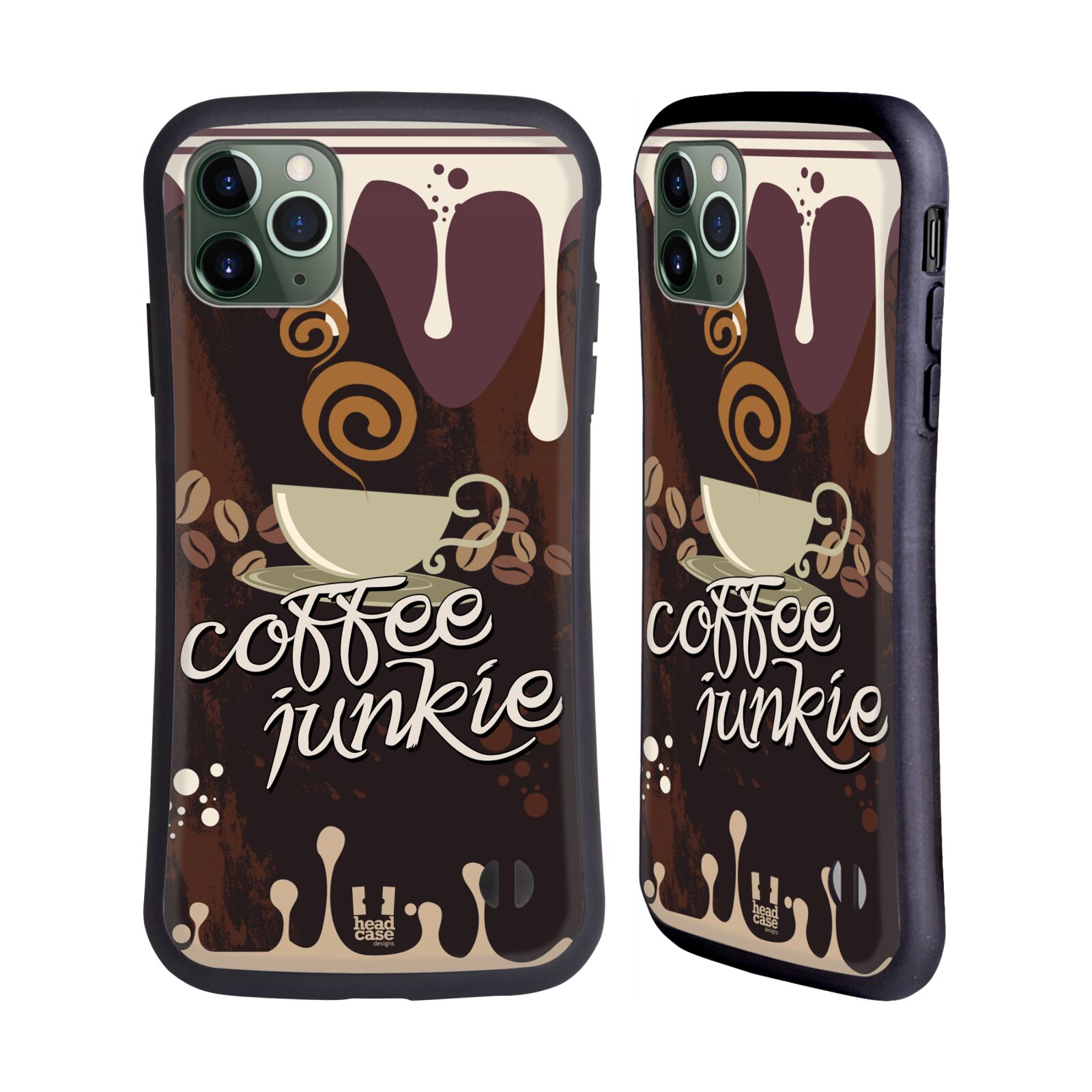 HEAD CASE DESIGNS COFFEE ADDICT HYBRID CASE FOR APPLE iPHONES PHONES - Picture 11 of 12