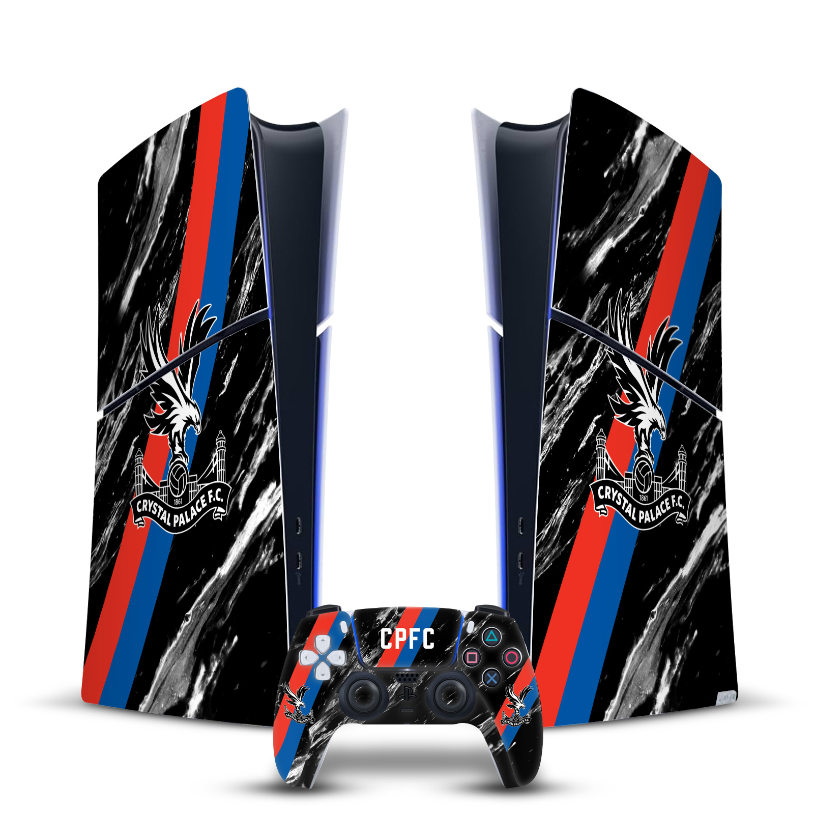 CRYSTAL PALACE FC LOGO ART VINYL SKIN FOR PS5 SLIM DIGITAL CONSOLE & CONTROLLER