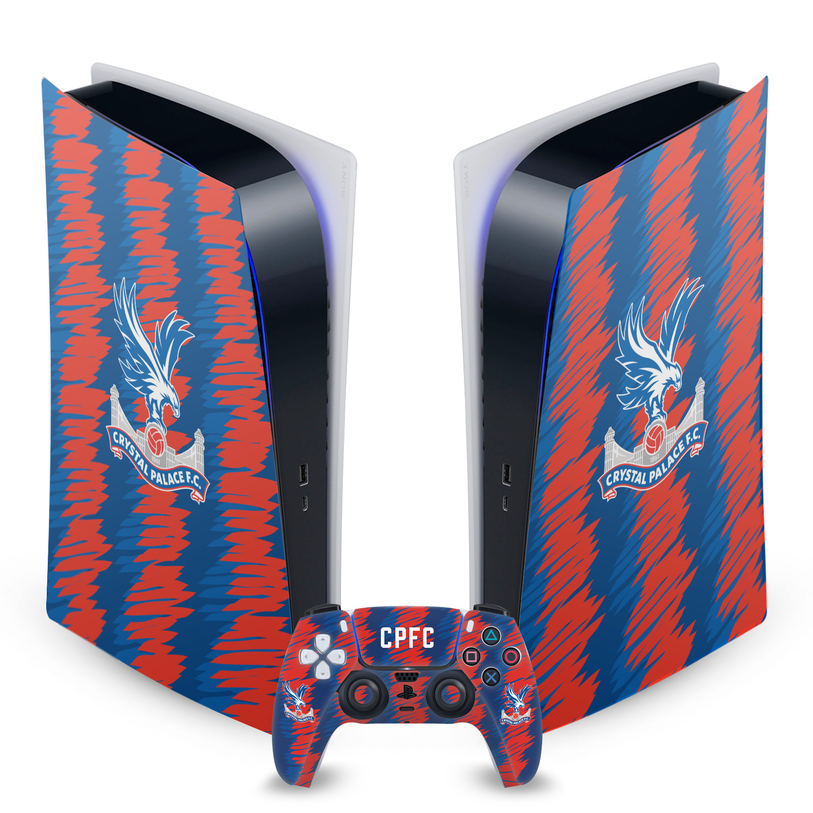 CRYSTAL PALACE FC LOGO ART VINYL SKIN DECAL FOR SONY PS5 DIGITAL EDITION BUNDLE