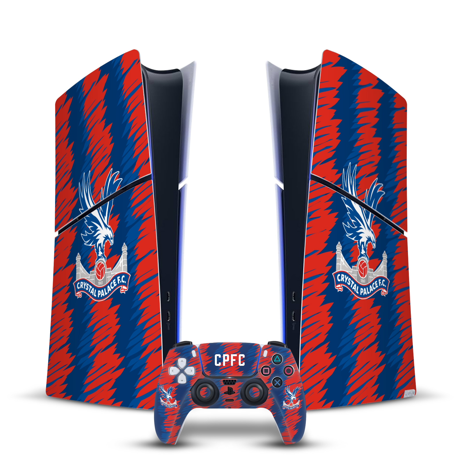 CRYSTAL PALACE FC LOGO ART VINYL SKIN FOR PS5 SLIM DIGITAL CONSOLE & CONTROLLER