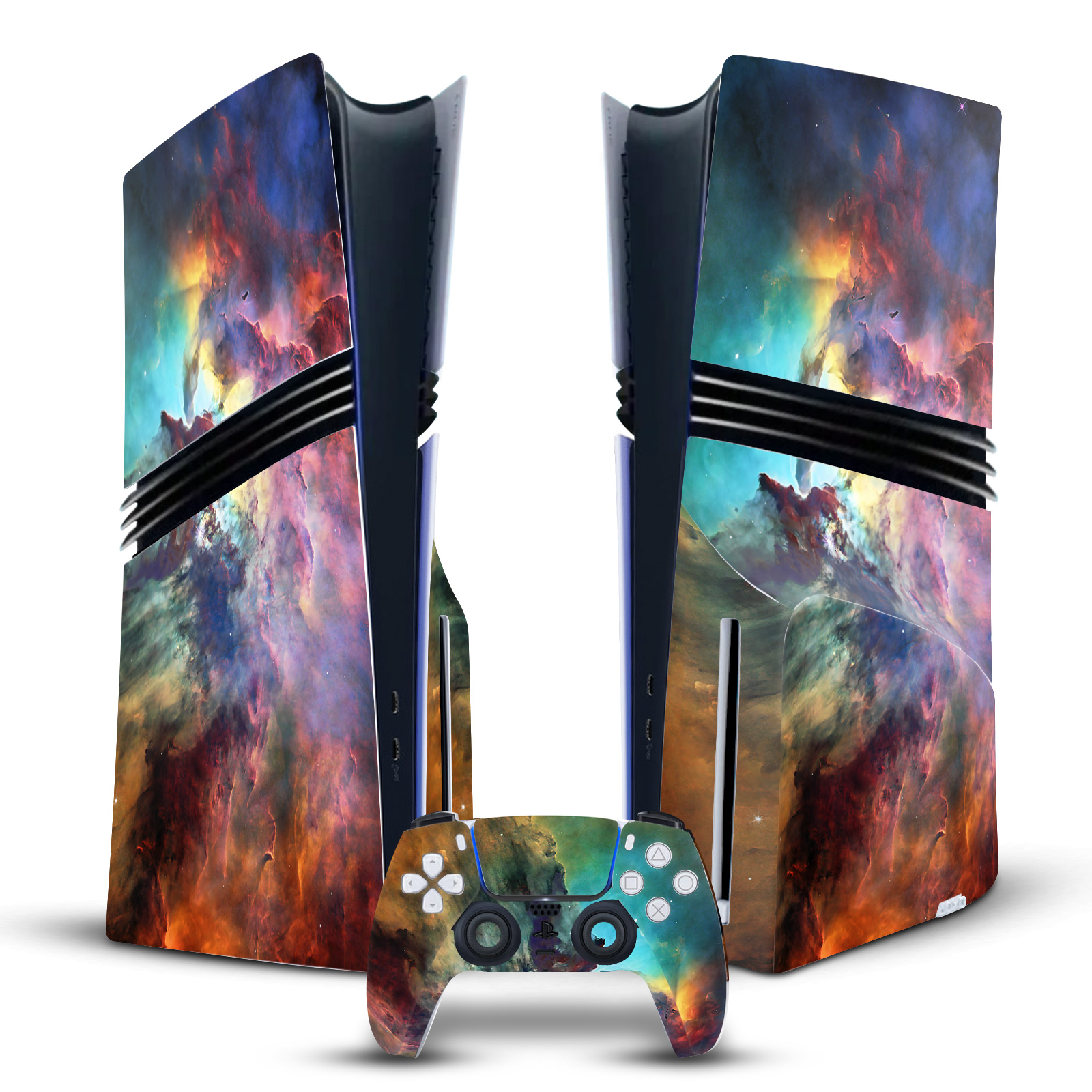 COSMO18 ART MIX VINYL SKIN DECAL FOR PS5 PRO DISC EDITION CONSOLE & CONTROLLER - Picture 7 of 8