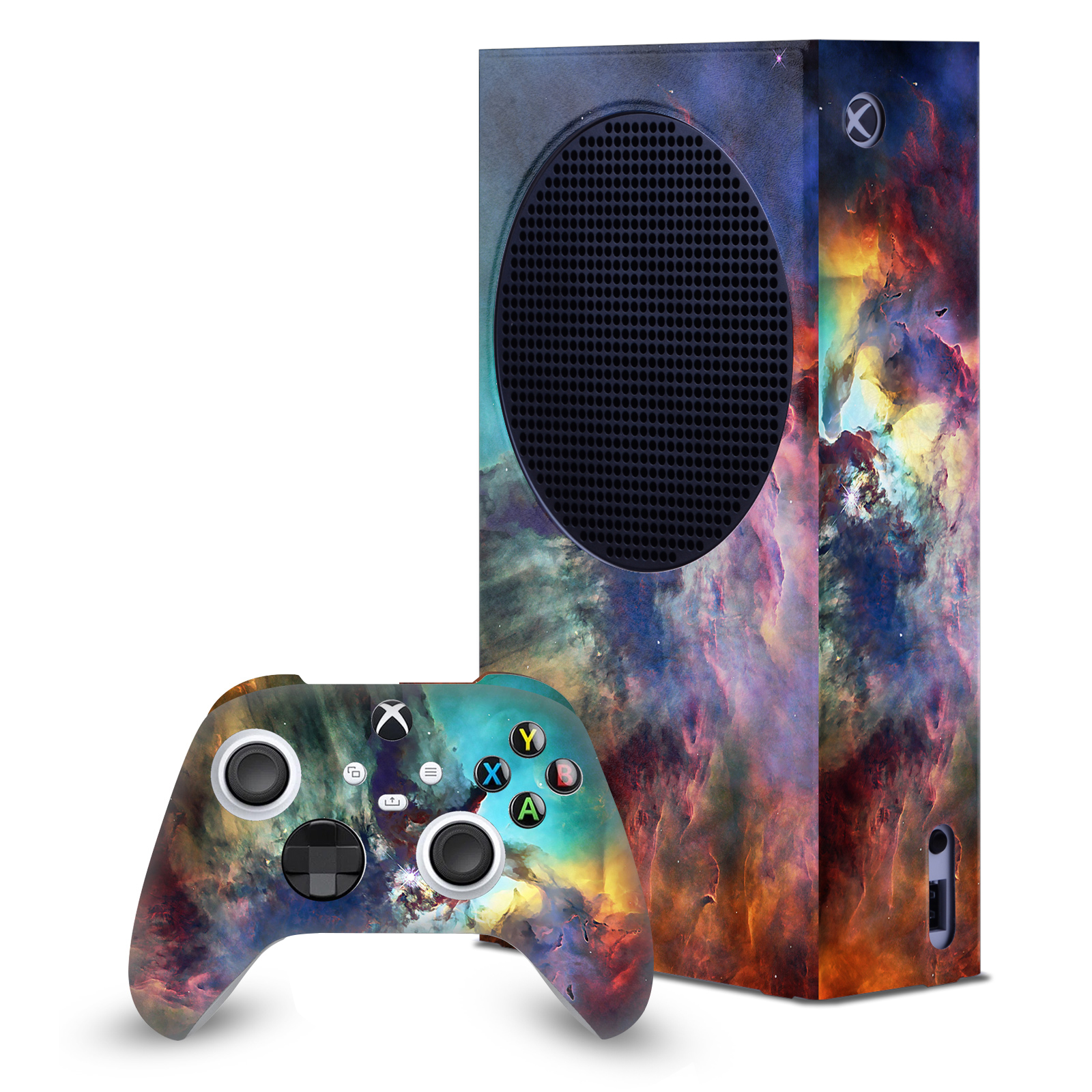 OFFICIAL COSMO18 ART MIX GAME CONSOLE WRAP AND CONTROLLER SKIN FOR XBOX SERIES S