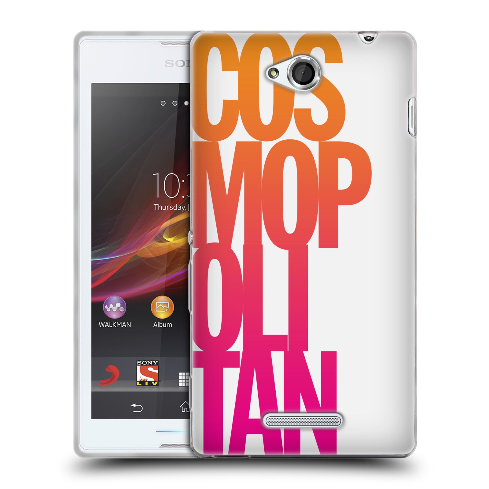 official cosmopolitan logo soft gel case for sony phones 3