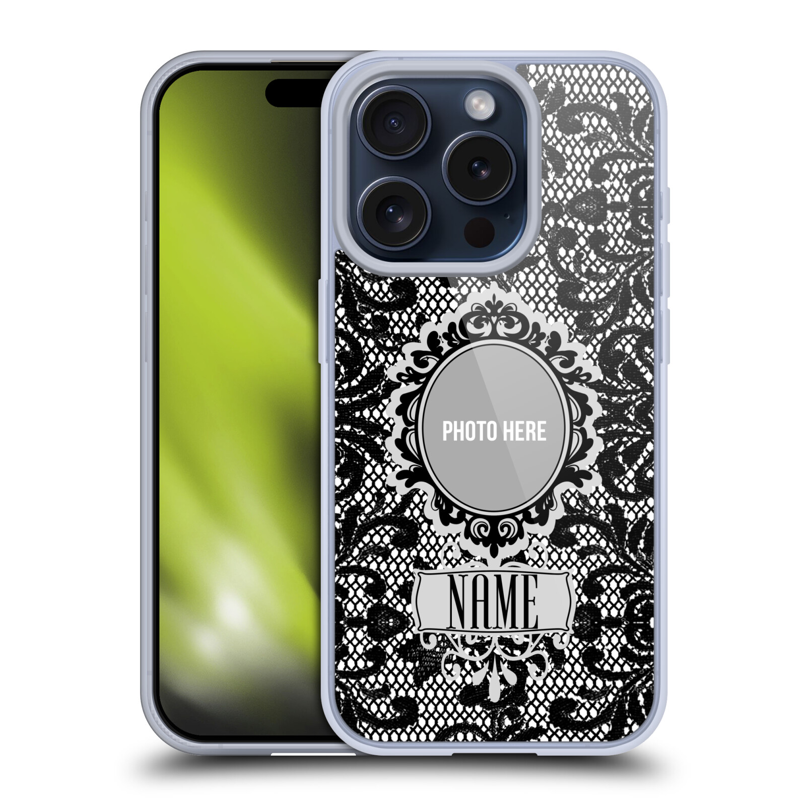 FUNDA DE GEL SUAVE PERSONALIZADA CON CORDONES NEGROS PERSONALIZADOS PARA TELÉFONOS iPHONE DE APPLE - Imagen 9 de 9