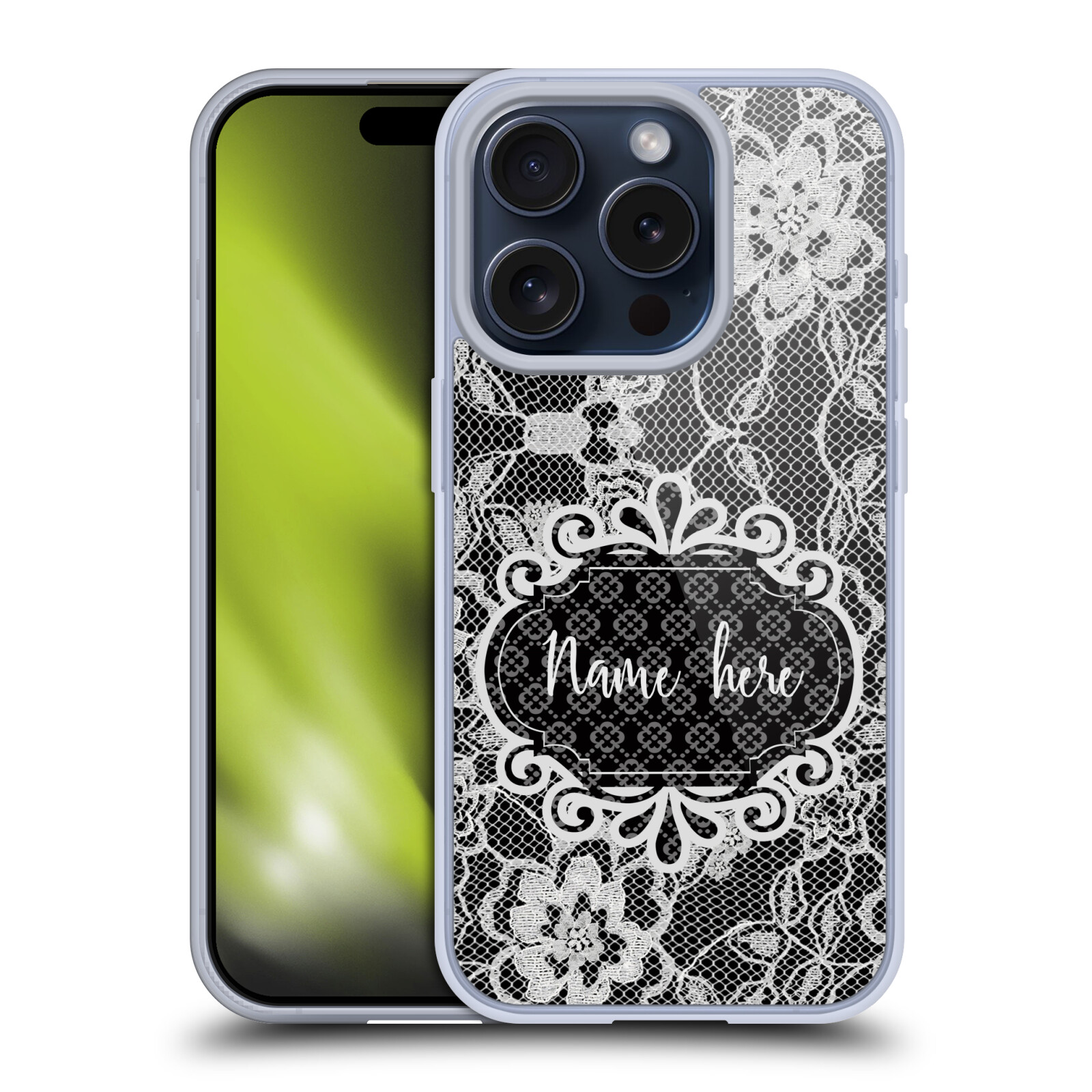 FUNDA DE GEL SUAVE PERSONALIZADA CON CORDONES NEGROS PERSONALIZADOS PARA TELÉFONOS iPHONE DE APPLE - Imagen 8 de 9