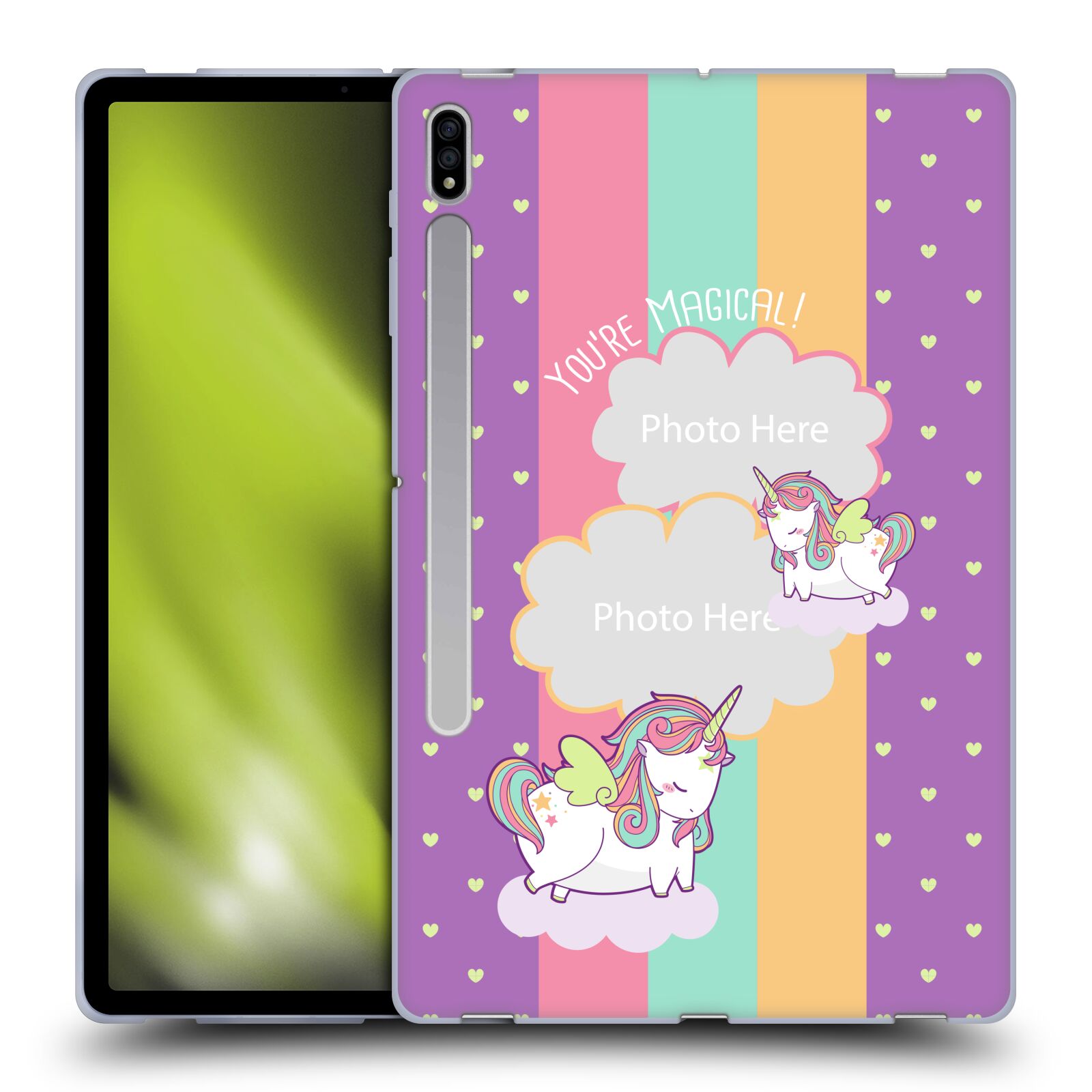 CUSTOM CUSTOMIZED PERSONALIZED FANCY UNICORN 2 GEL CASE FOR SAMSUNG TABLETS 1 - Picture 8 of 10