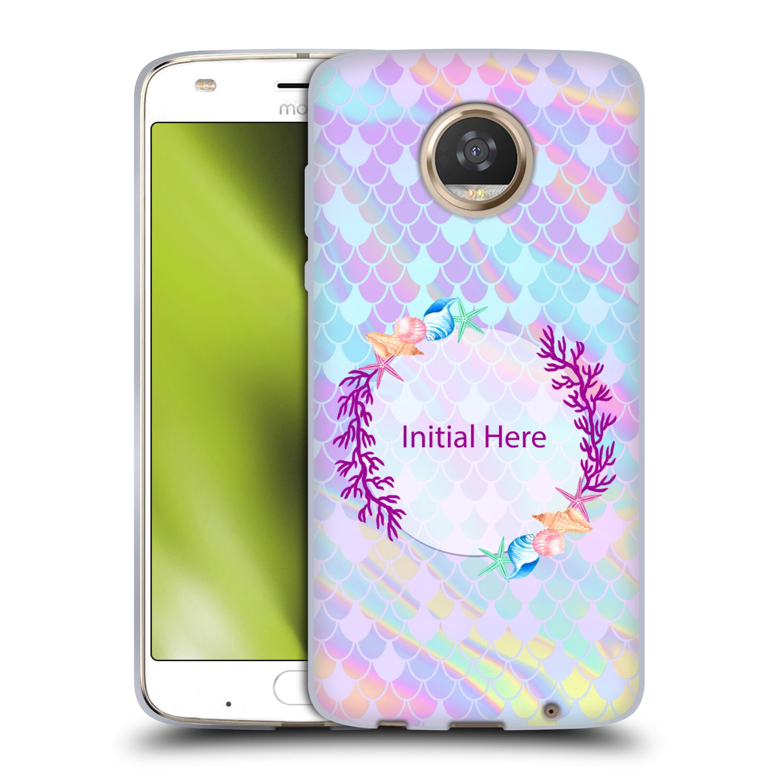 CUSTOM CUSTOMISED PERSONALISED MERMAID SCALES SOFT GEL CASE FOR MOTOROLA PHONES - Picture 10 of 11