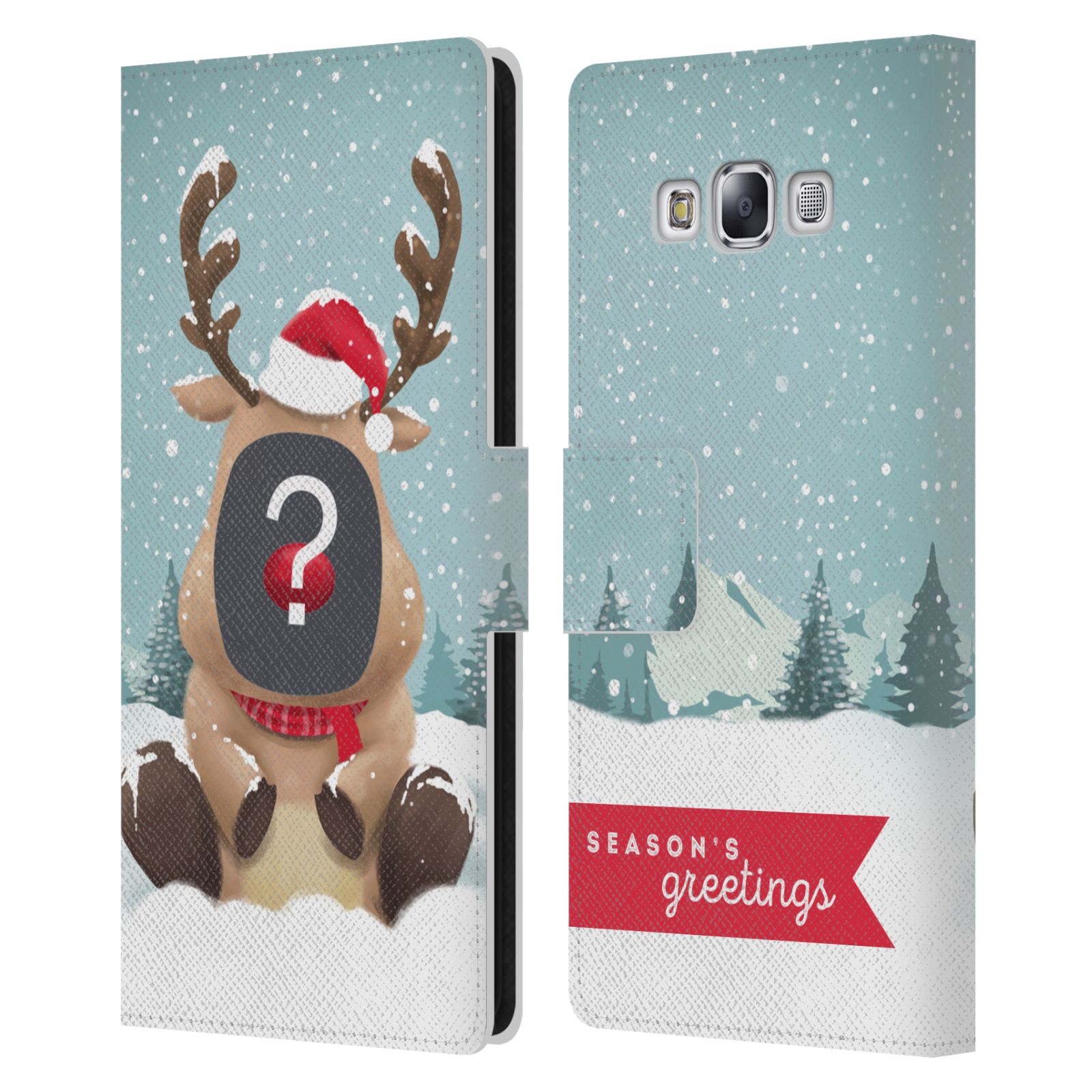 CUSTOM CUSTOMIZED PERSONALIZED CHRISTMAS LEATHER BOOK CASE FOR SAMSUNG PHONES 3 - Picture 11 of 13