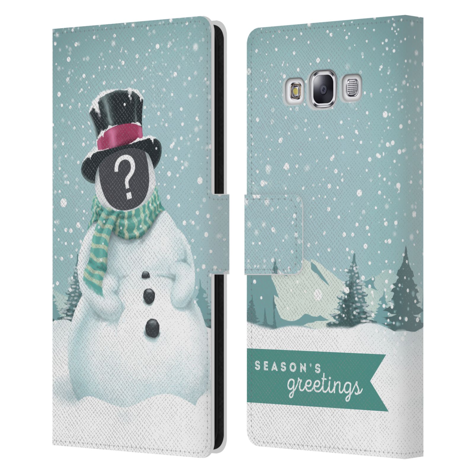 CUSTOM CUSTOMIZED PERSONALIZED CHRISTMAS LEATHER BOOK CASE FOR SAMSUNG PHONES 3 - Picture 13 of 13