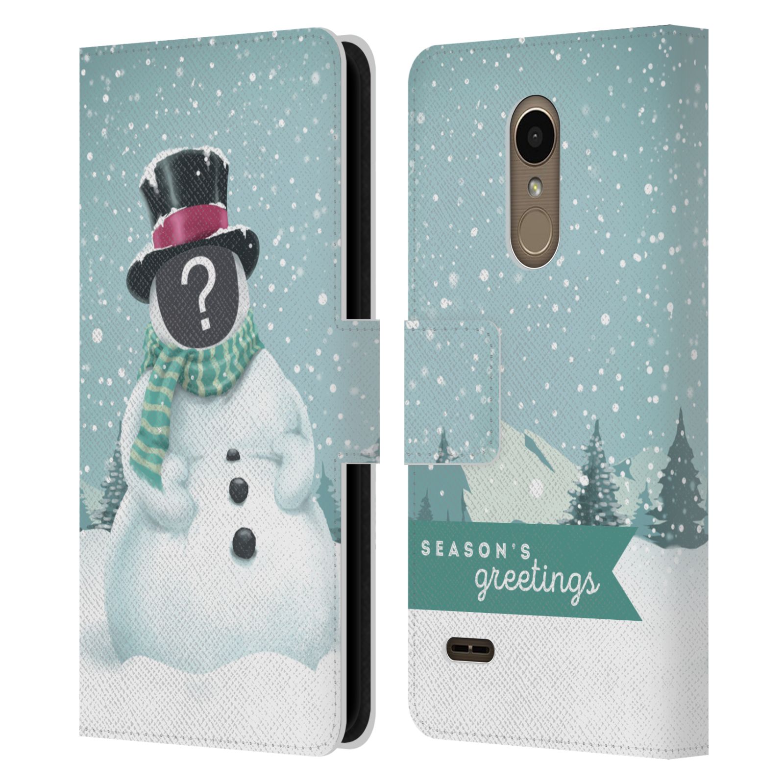 CUSTOM CUSTOMIZED PERSONALIZED CHRISTMAS LEATHER BOOK CASE FOR LG PHONES 1 - Picture 7 of 7