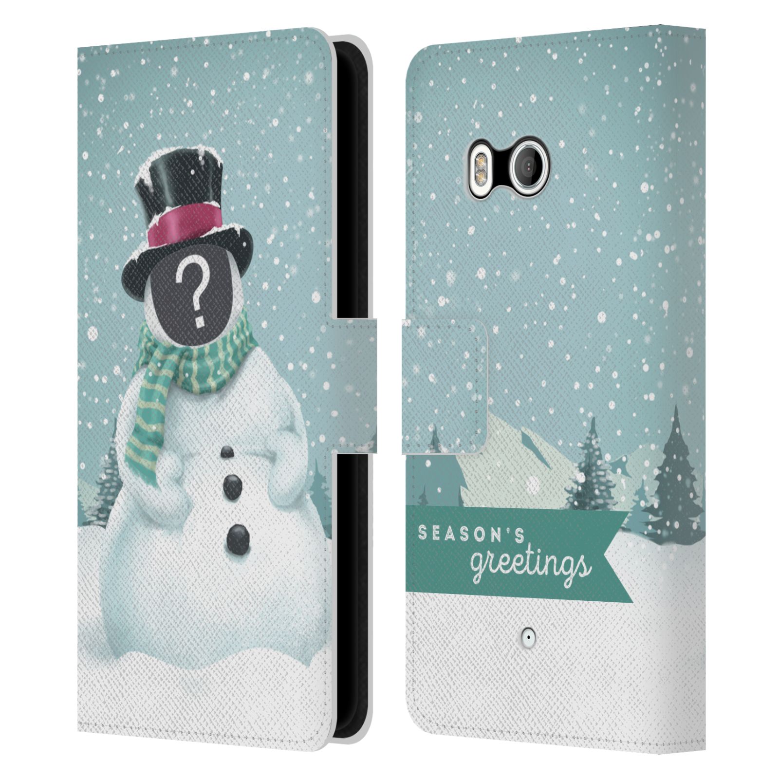 FUNDA DE LIBRO DE CUERO DE NAVIDAD PERSONALIZADA PERSONALIZADA PARA TELÉFONOS HTC 1 - Imagen 7 de 7