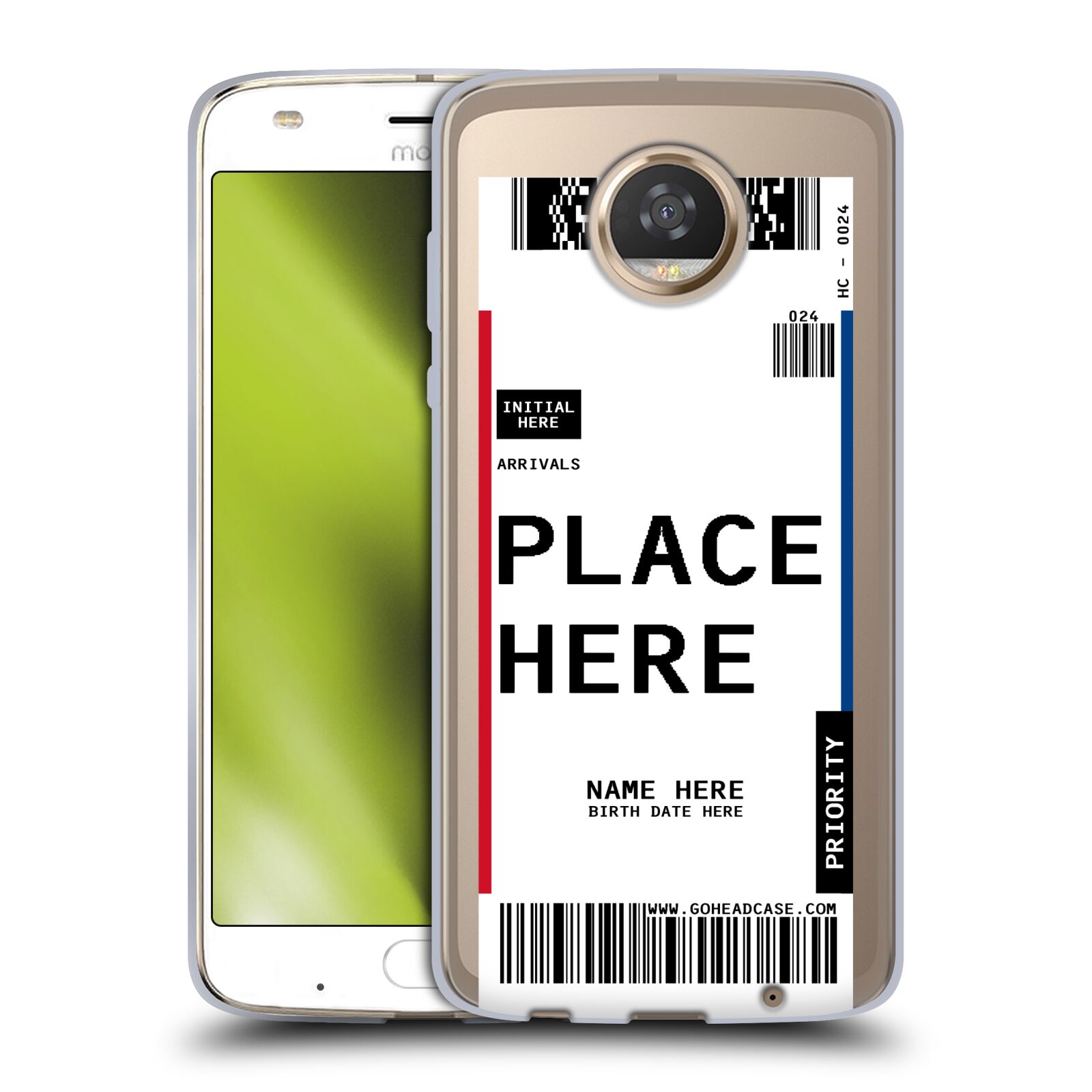 CUSTOM CUSTOMIZED PERSONALIZED LUGGAGE TAGS SOFT GEL CASE FOR MOTOROLA PHONES 2