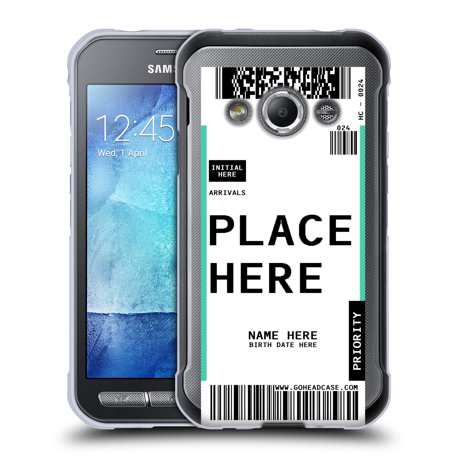 CUSTOM CUSTOMIZED PERSONALIZED LUGGAGE TAGS SOFT GEL CASE FOR SAMSUNG PHONES 4