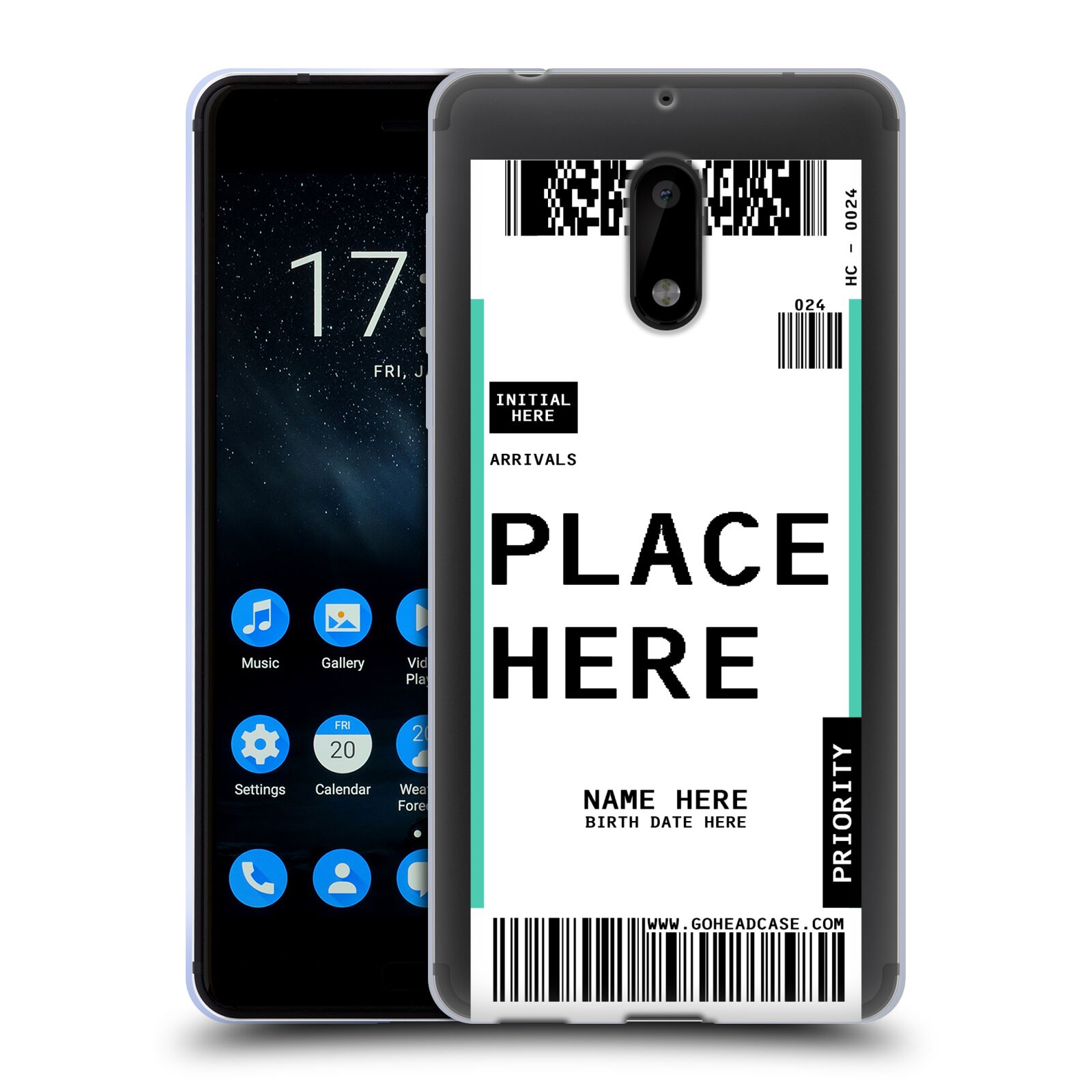 CUSTOM CUSTOMIZED PERSONALIZED LUGGAGE TAGS SOFT GEL CASE FOR NOKIA PHONES 1