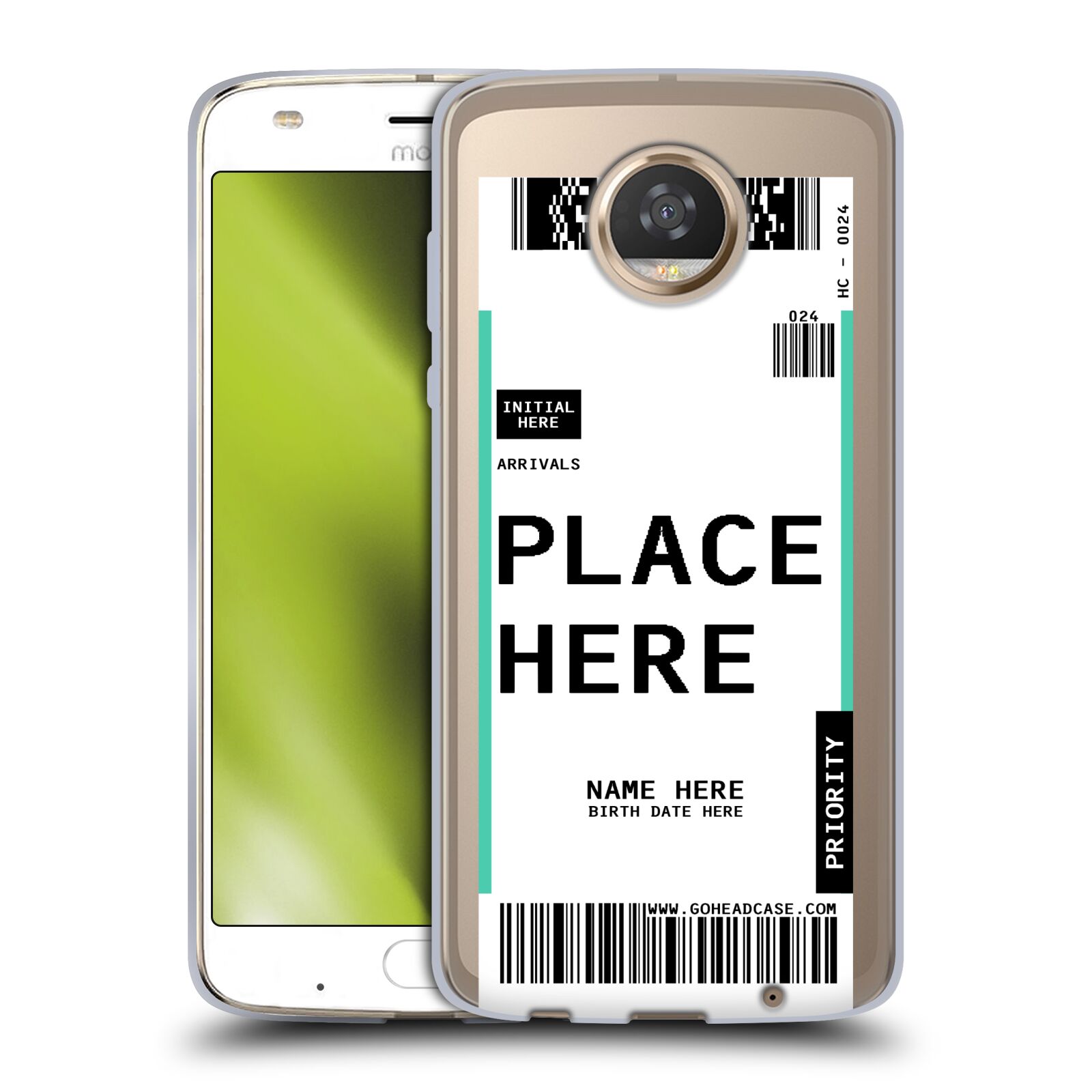 CUSTOM CUSTOMIZED PERSONALIZED LUGGAGE TAGS SOFT GEL CASE FOR MOTOROLA PHONES 2