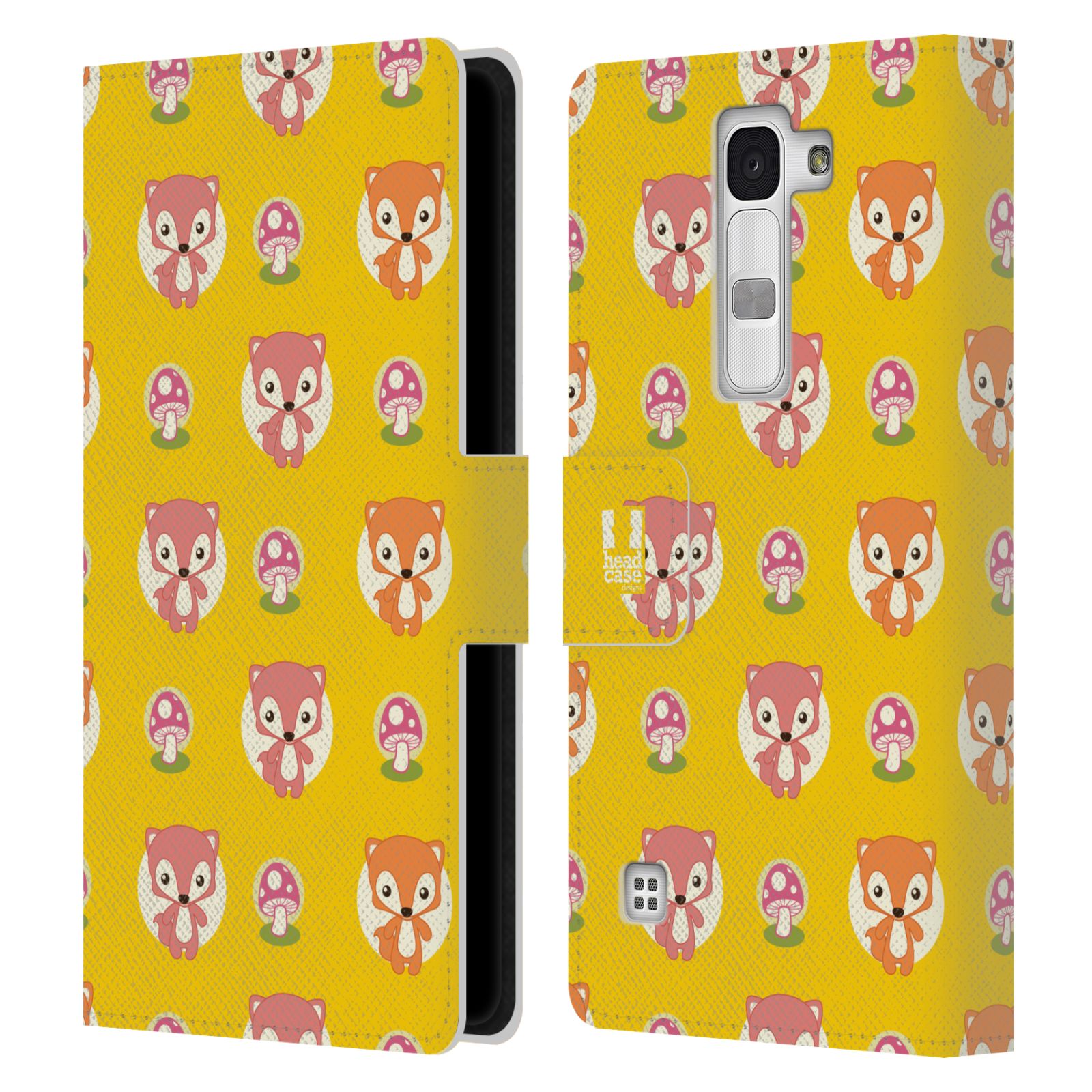 HEAD CASE DESIGNS CUTE ANIMAL LEATHER BOOK CASE & WALLPAPER FOR LG PHONES 2 - Picture 9 of 12