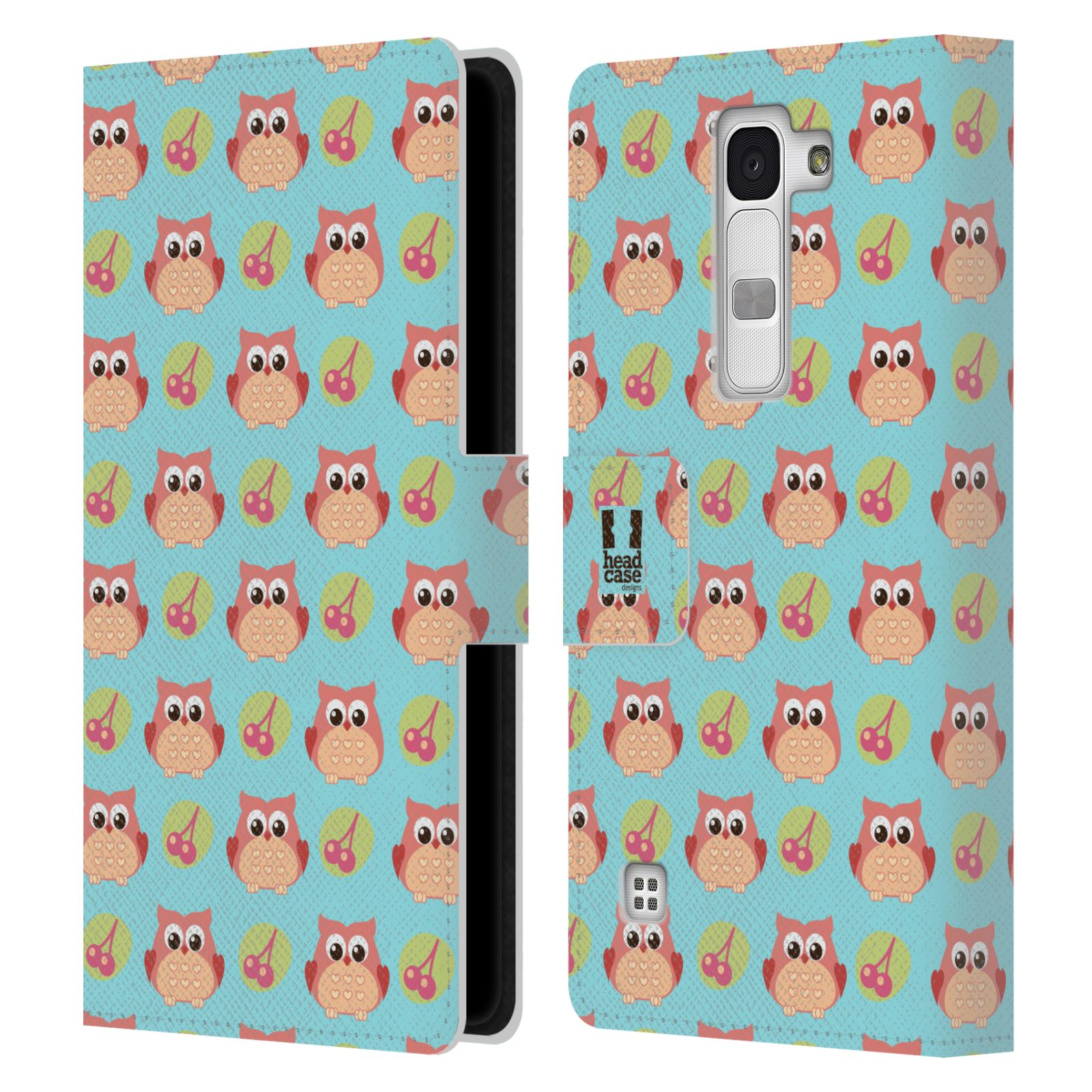 HEAD CASE DESIGNS CUTE ANIMAL LEATHER BOOK CASE & WALLPAPER FOR LG PHONES 2 - Picture 11 of 12