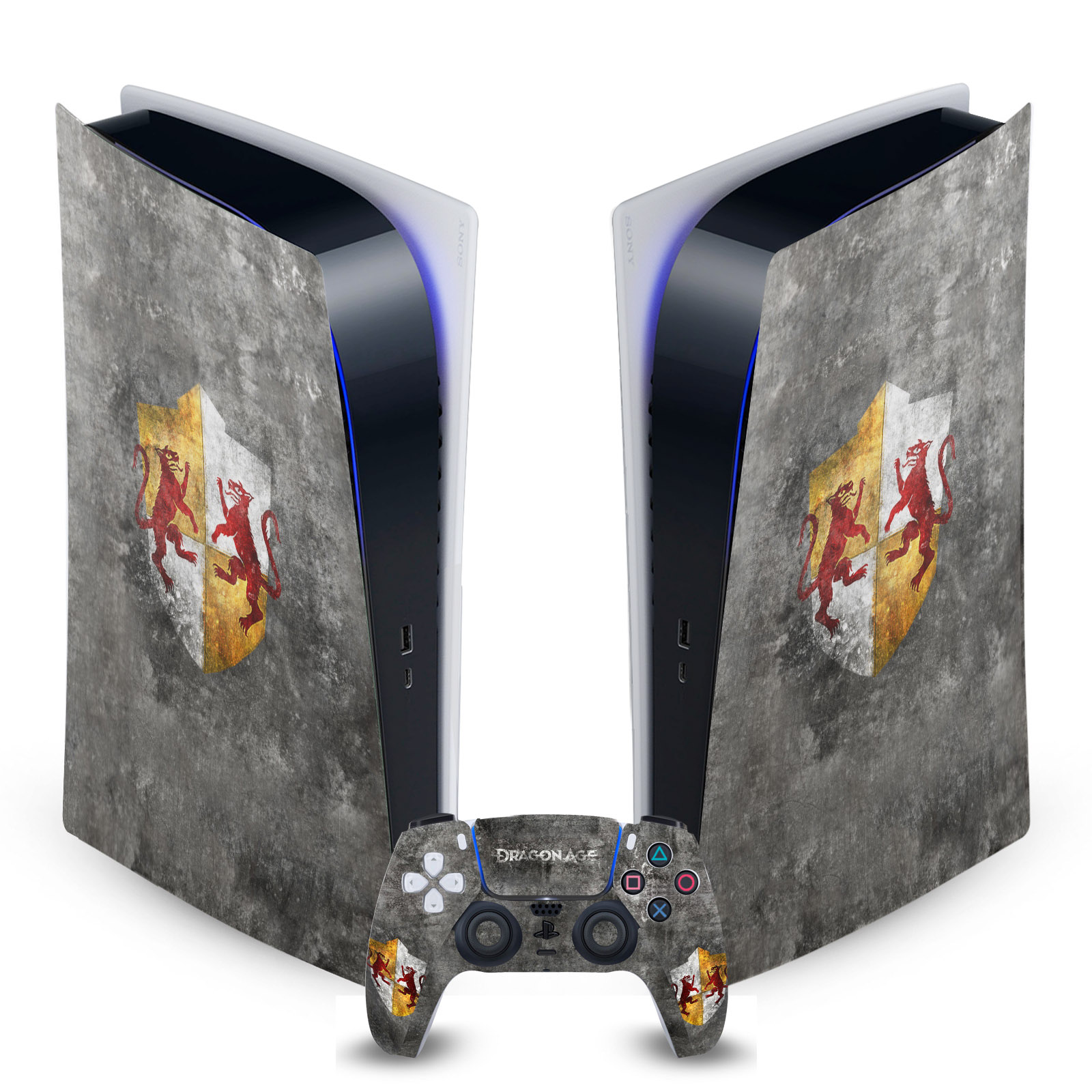 EA BIOWARE DRAGON AGE HERALDRY VINYL SKIN FOR SONY PS5 DIGITAL EDITION BUNDLE