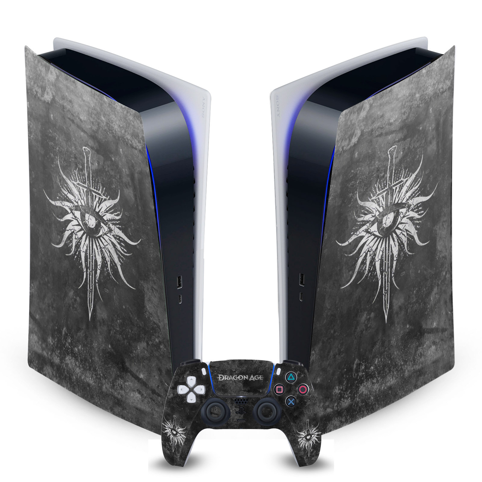 EA BIOWARE DRAGON AGE HERALDRY VINYL SKIN FOR SONY PS5 DIGITAL EDITION BUNDLE