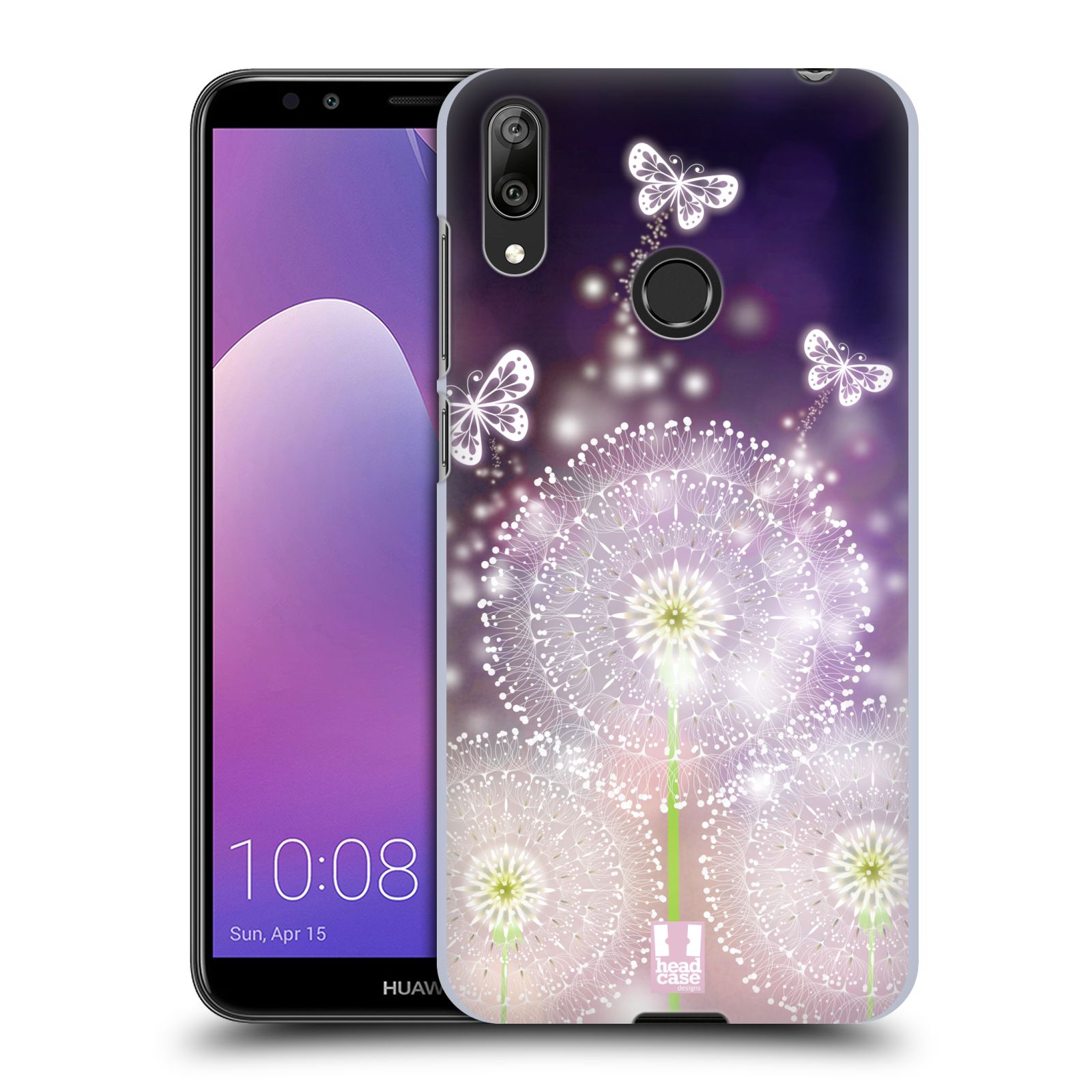 Plastové pouzdro na mobil Huawei Y7 (2019) - Head Case - Pampelišky a Motýlci (Plastový kryt, pouzdro, obal na mobilní telefon Huawei Y7 2019 s motivem Pampelišky a Motýlci)